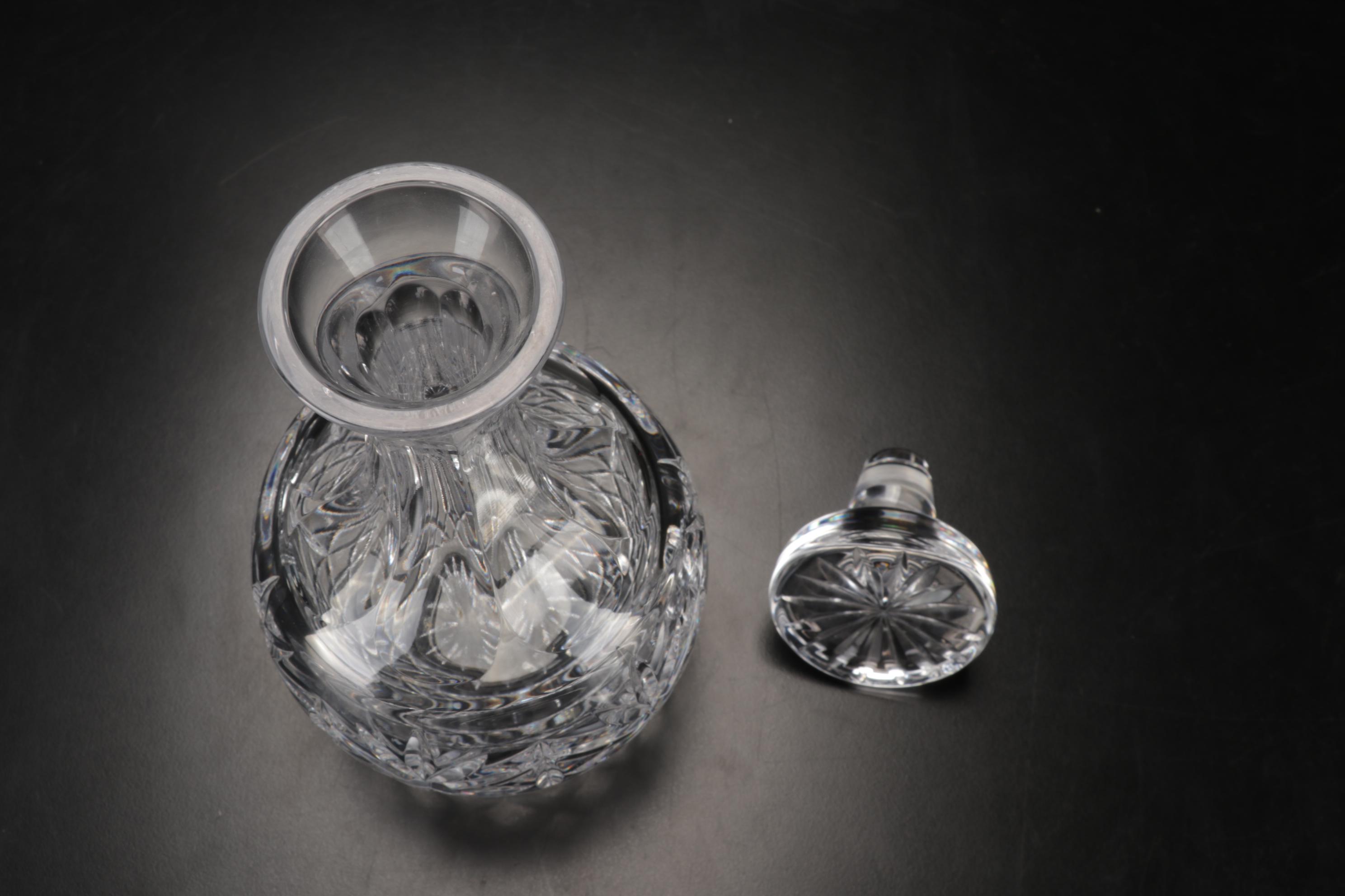 Tiffany & Co. "Plaid" Crystal Ice Bucket with Atlantis and Other Decanters