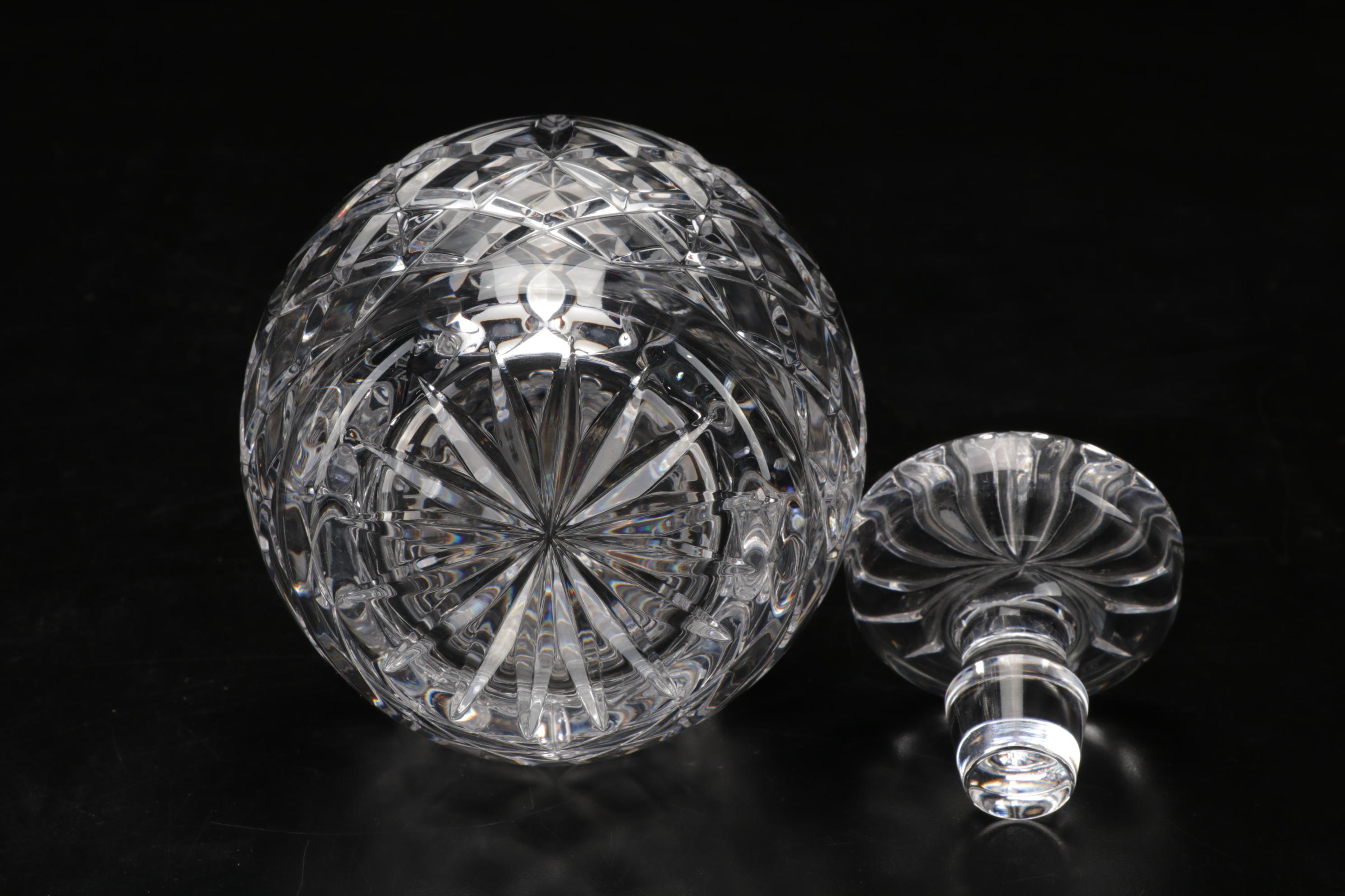 Tiffany & Co. "Plaid" Crystal Ice Bucket with Atlantis and Other Decanters