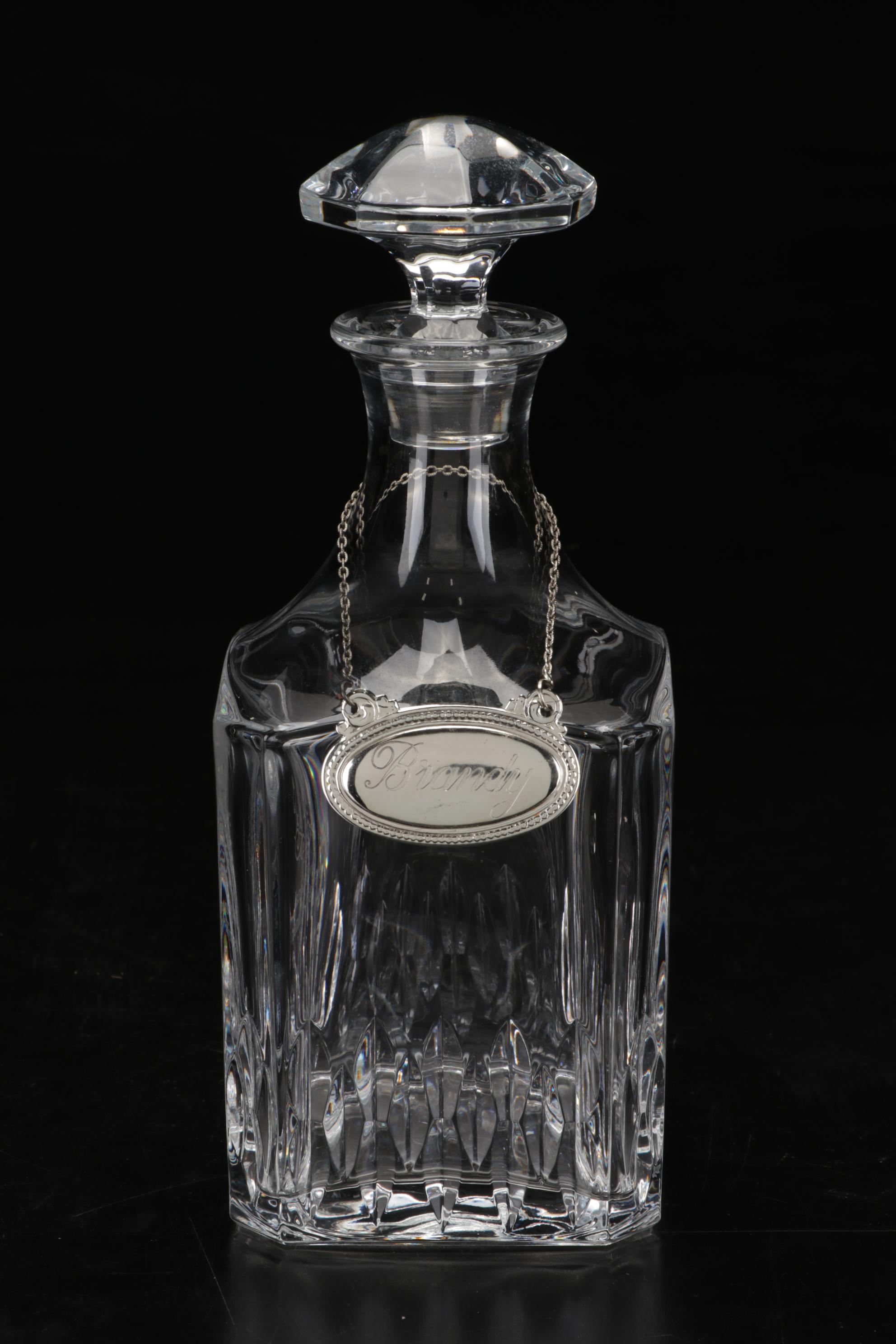 Tiffany & Co. "Plaid" Crystal Ice Bucket with Atlantis and Other Decanters