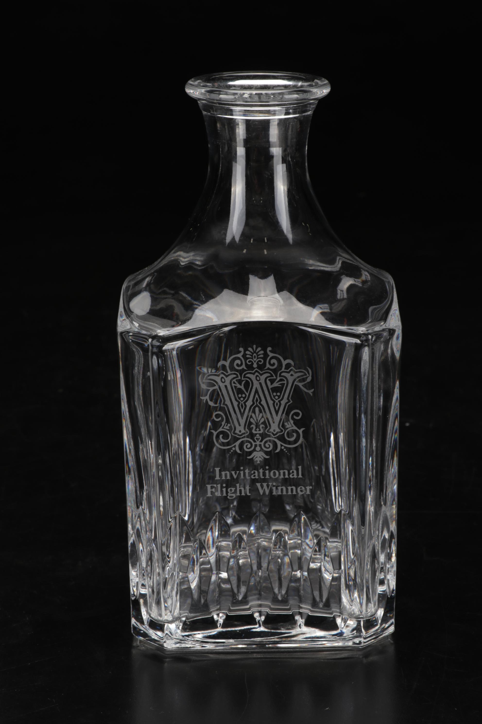 Tiffany & Co. "Plaid" Crystal Ice Bucket with Atlantis and Other Decanters