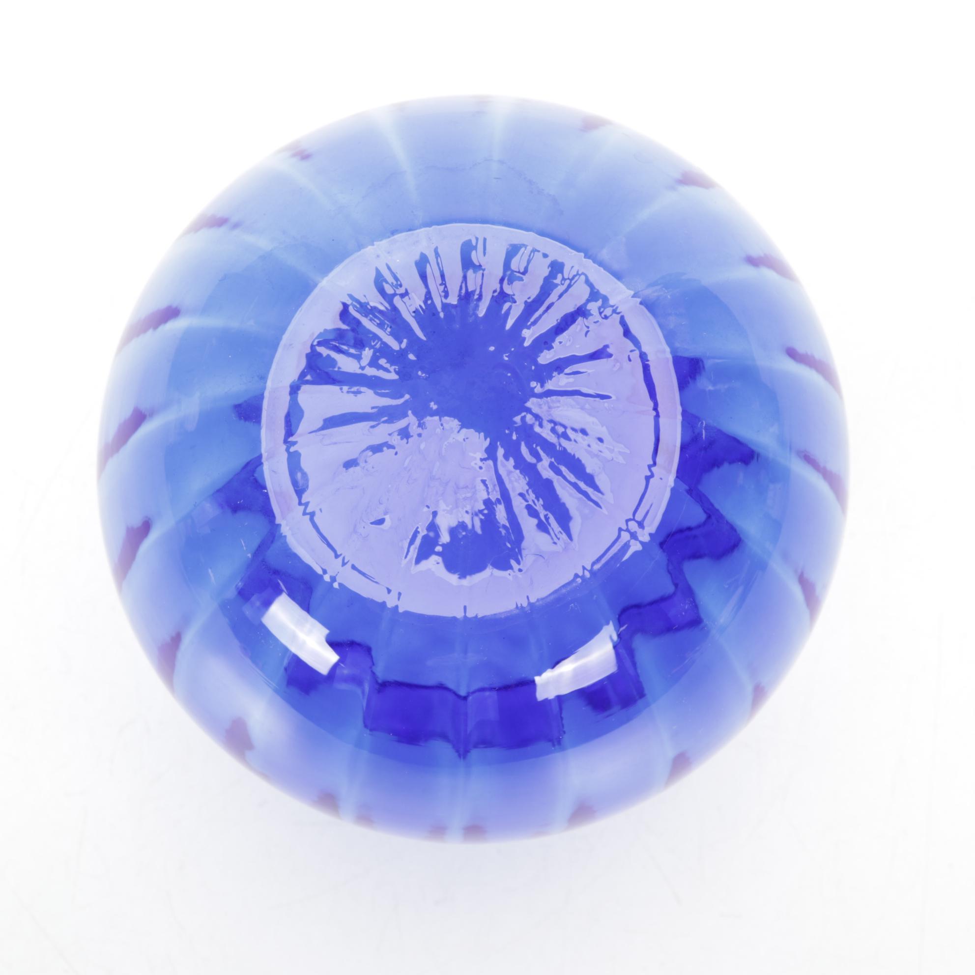 Princess House Hand Blown Vase, Hazel Atlas Vase Featured In Cobalt Glass Decor