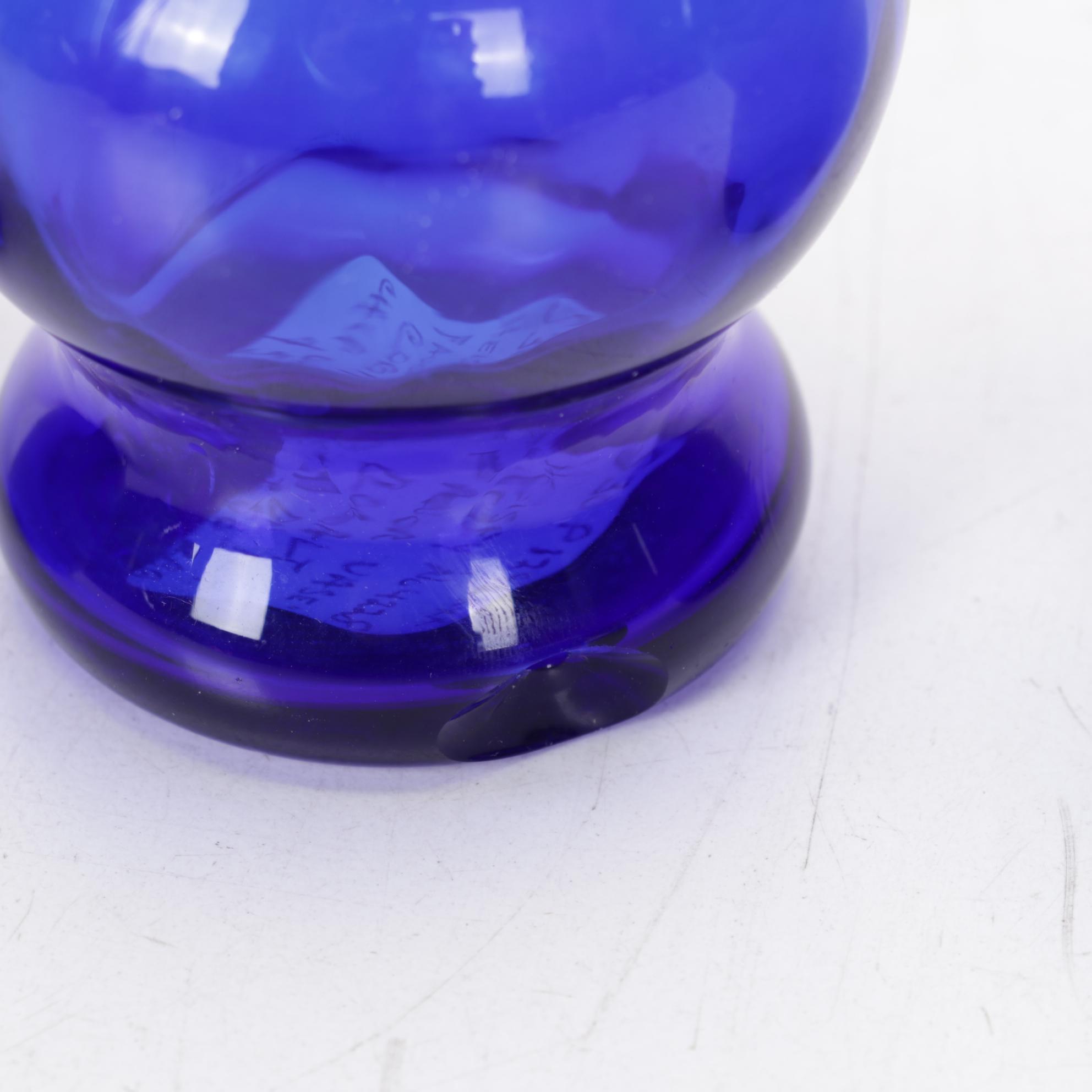 Princess House Hand Blown Vase, Hazel Atlas Vase Featured In Cobalt Glass Decor