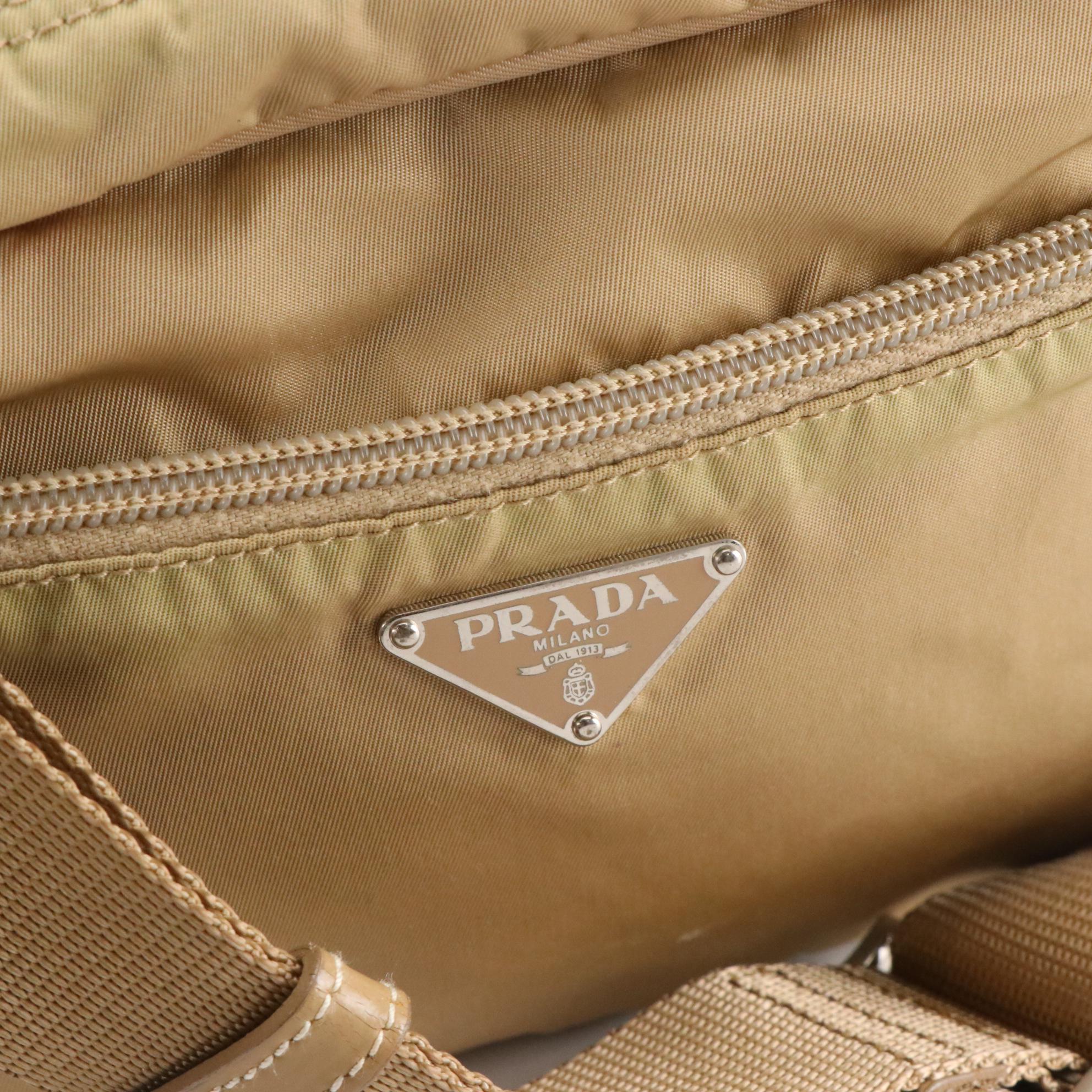 Prada Camera Bag in Nylon with Patent Leather Trim