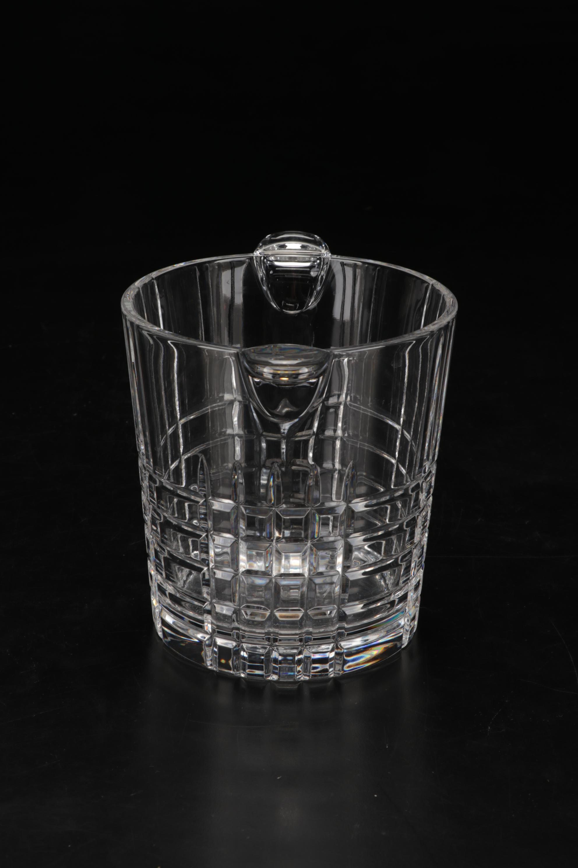 Tiffany & Co. "Plaid" Crystal Ice Bucket with Atlantis and Other Decanters