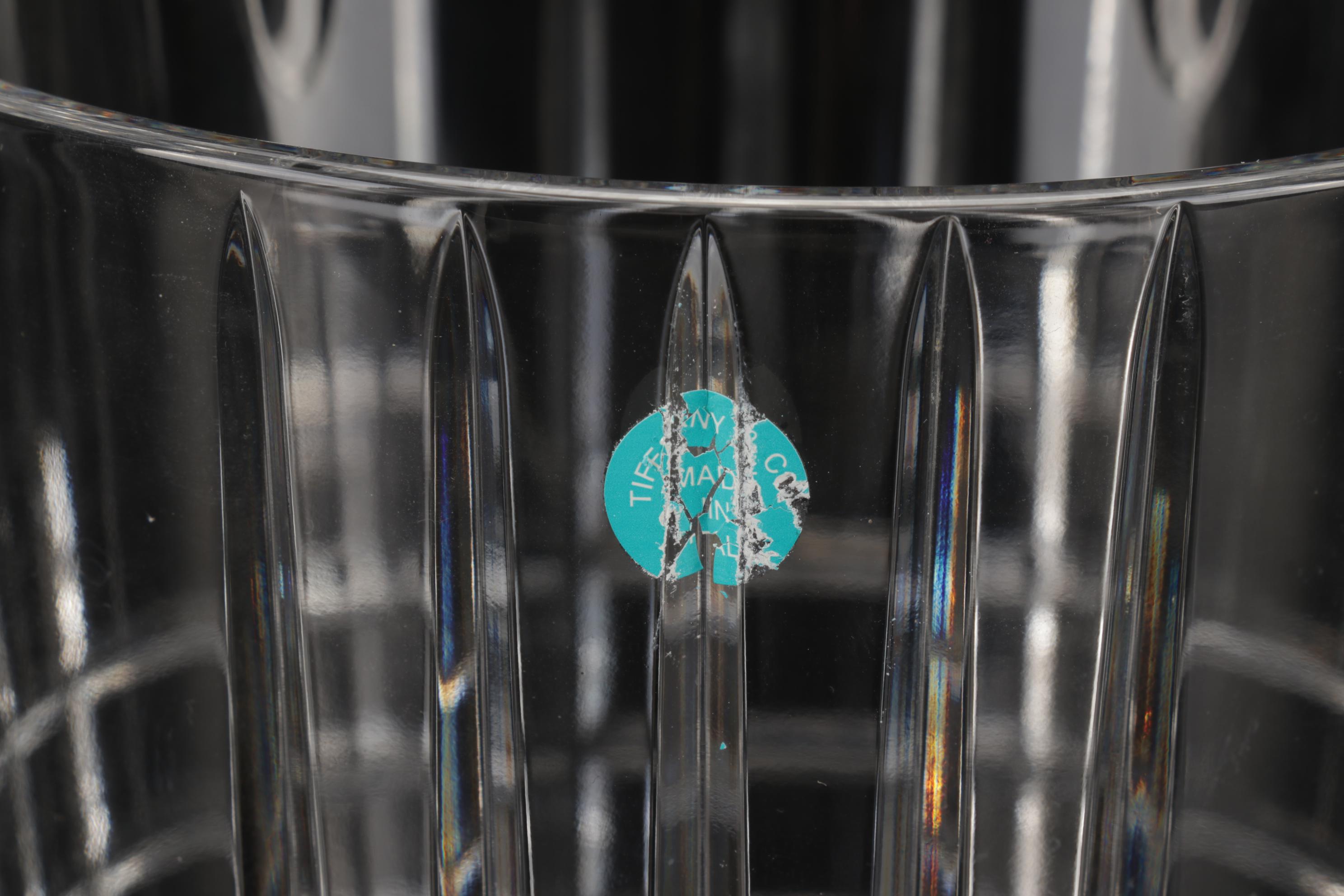 Tiffany & Co. "Plaid" Crystal Ice Bucket with Atlantis and Other Decanters