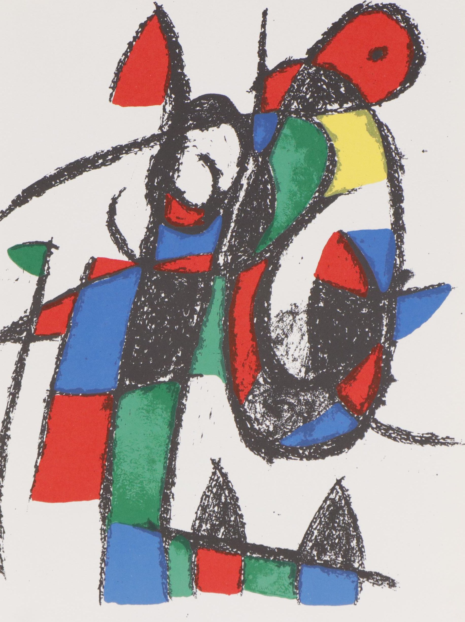 Joan Miró Surreal Color Lithograph, 1975