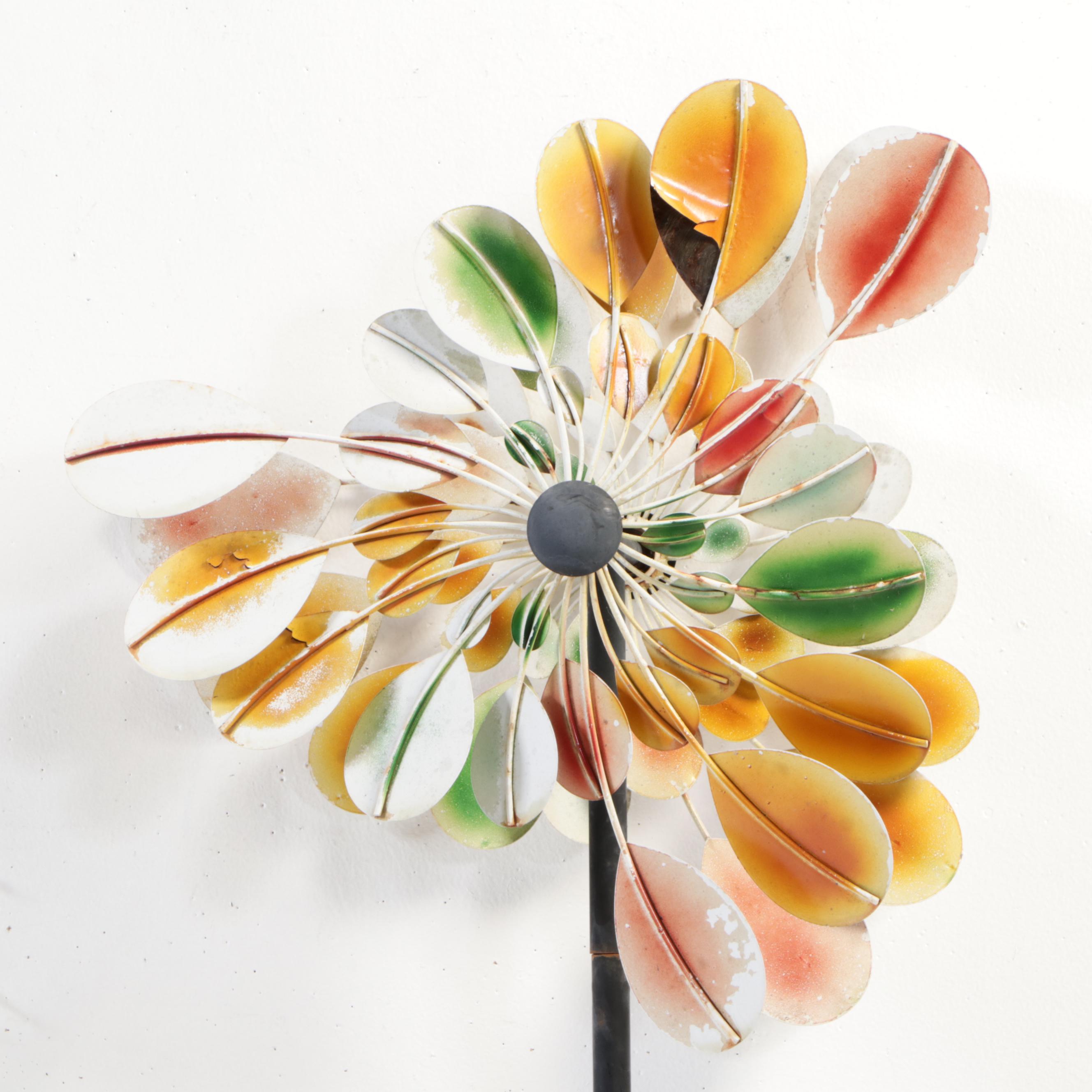 Paint-Decorated Metal Garden Pinwheels