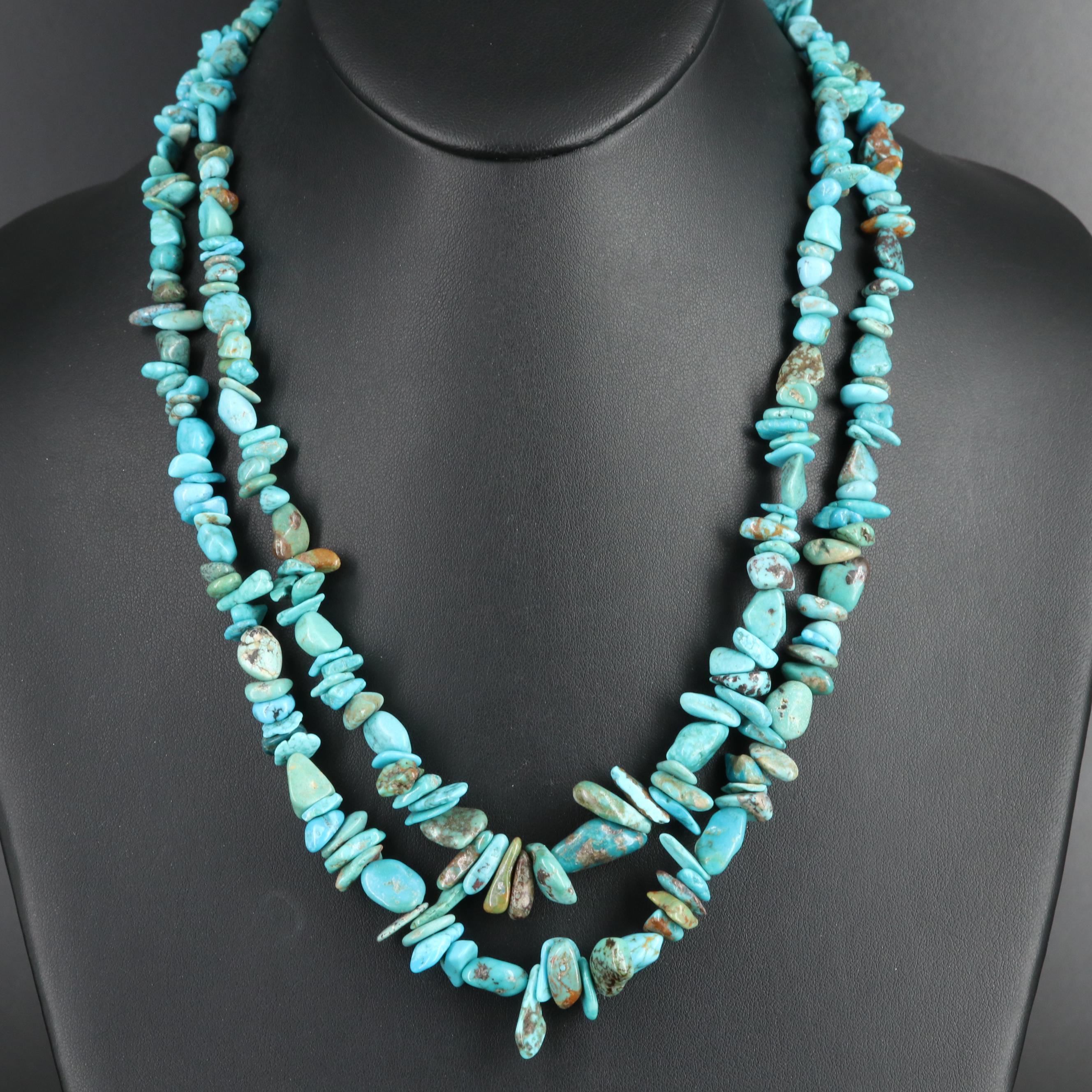 Desert Rose Trading Sterling Turquoise Necklace