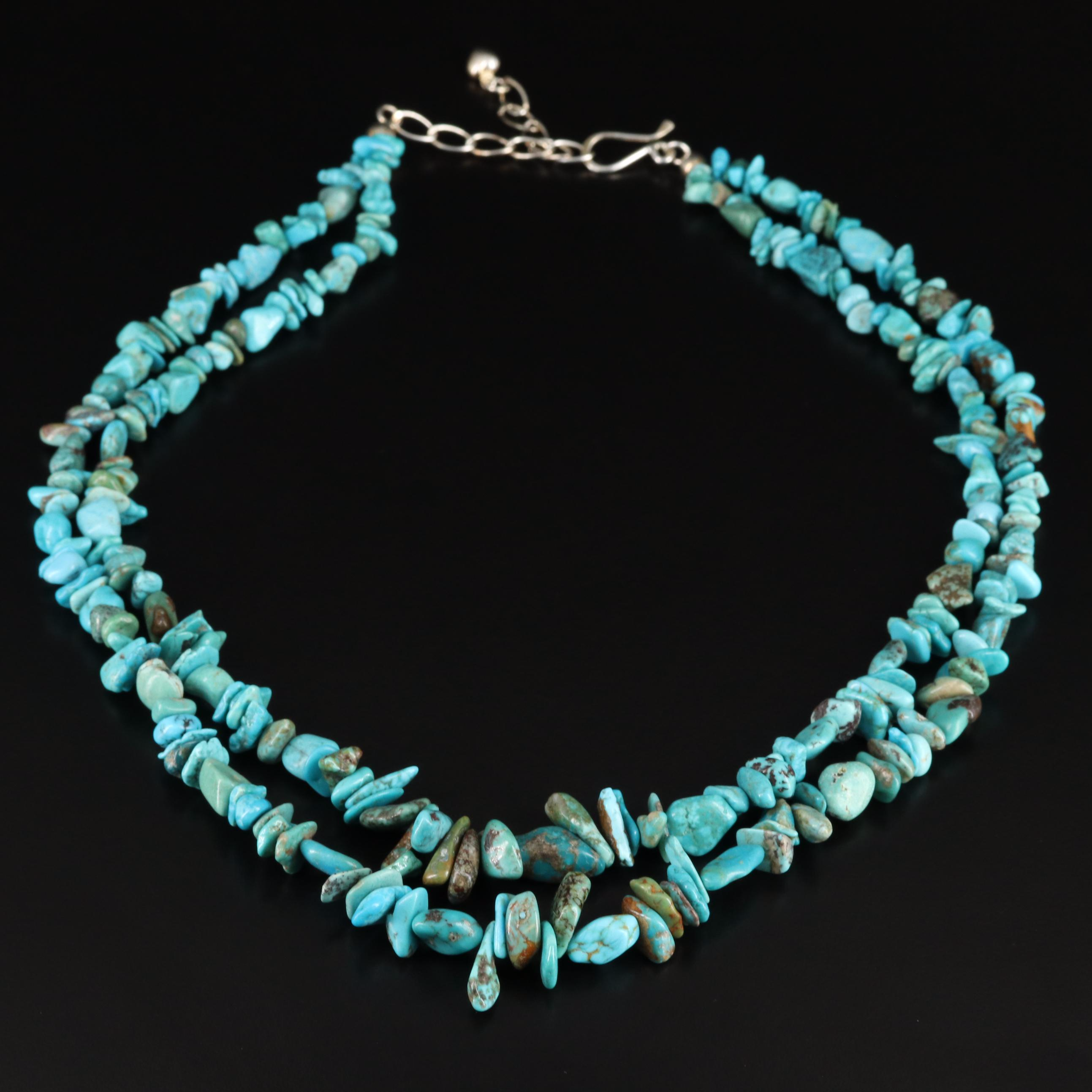 Desert Rose Trading Sterling Turquoise Necklace