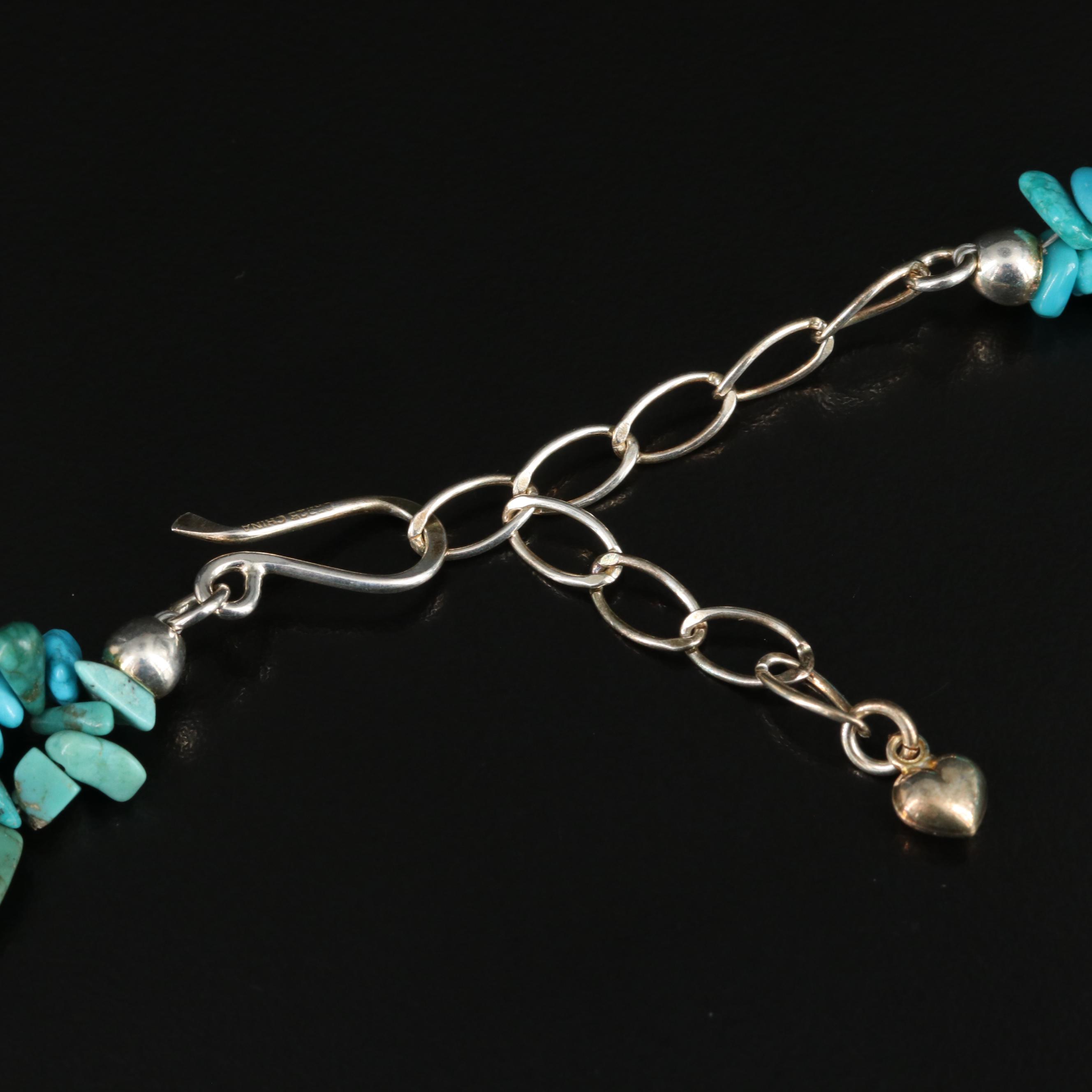 Desert Rose Trading Sterling Turquoise Necklace