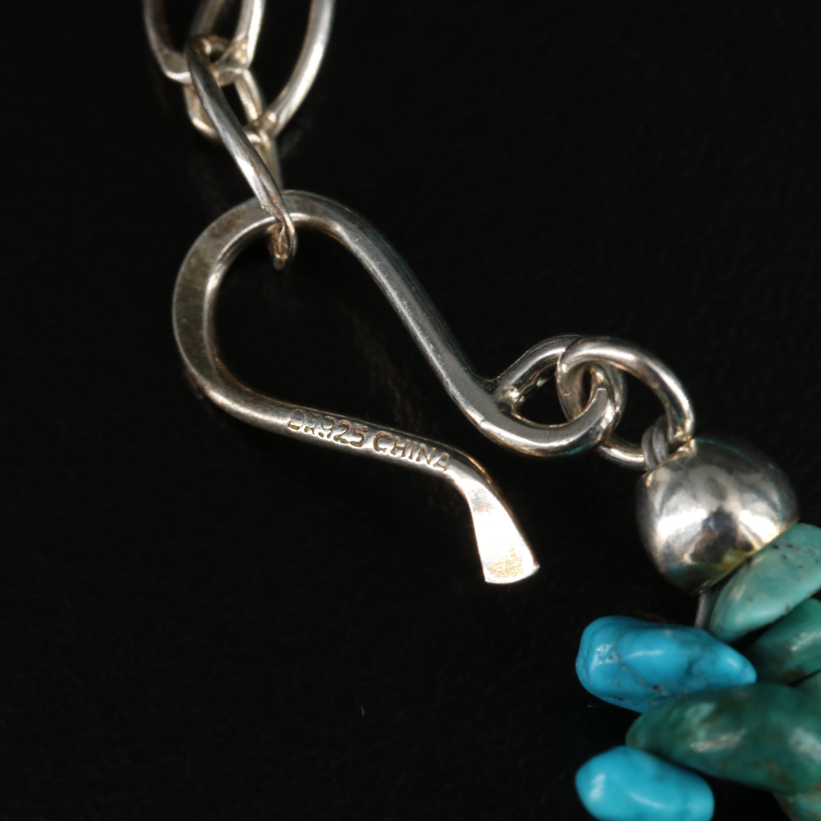 Desert Rose Trading Sterling Turquoise Necklace