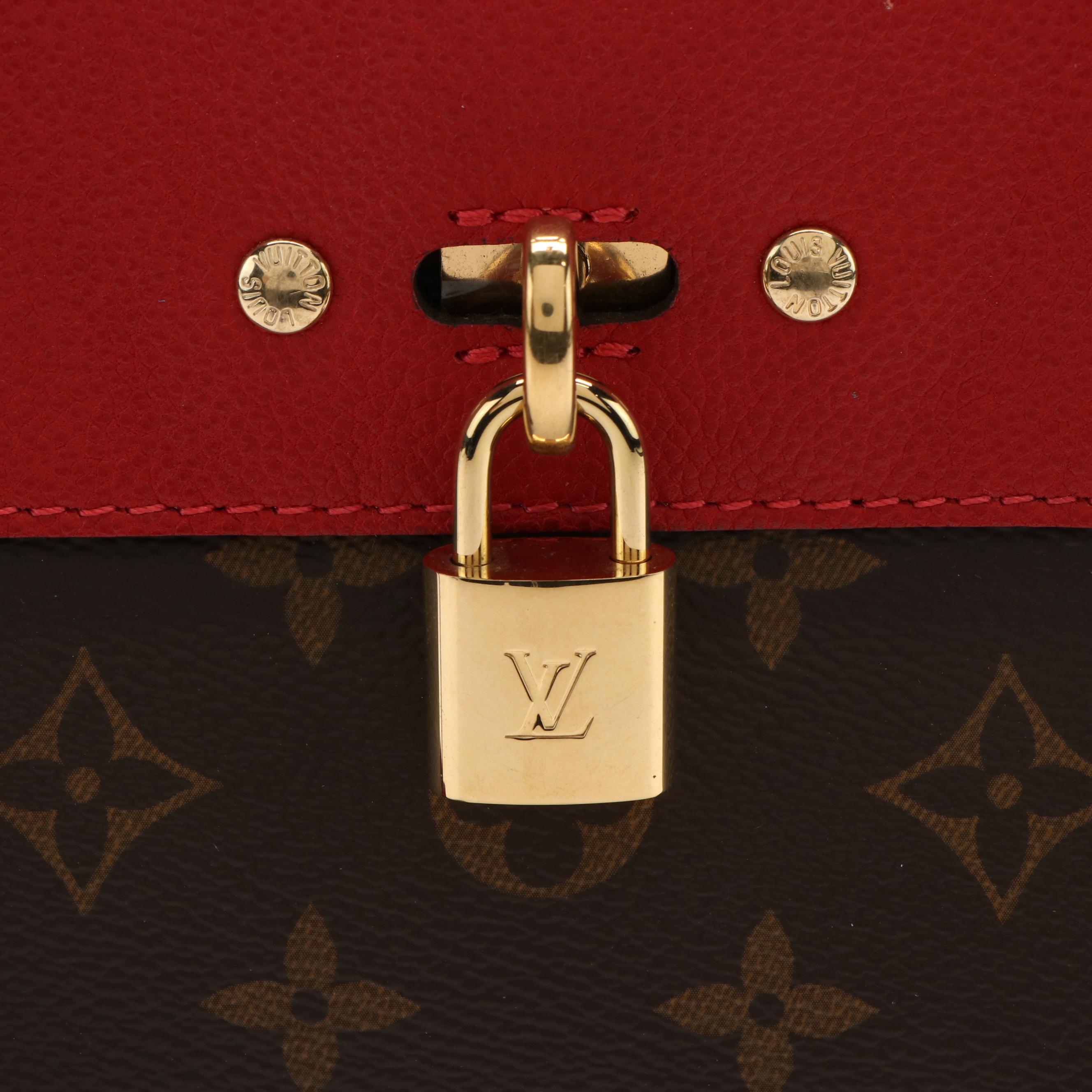 Louis Vuitton Venus Shoulder Bag in Cerise Leather and Monogram Canvas