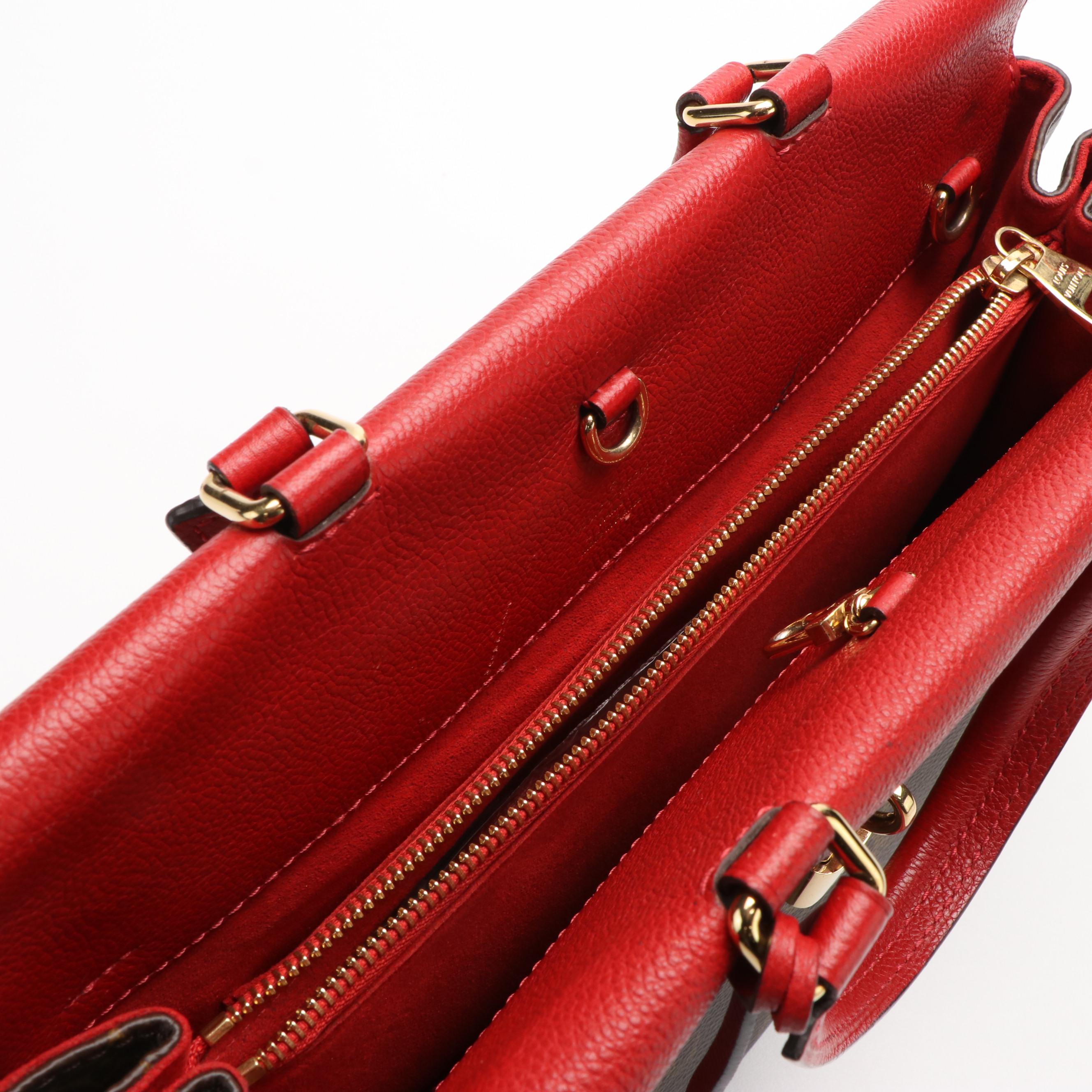 Louis Vuitton Venus Shoulder Bag in Cerise Leather and Monogram Canvas