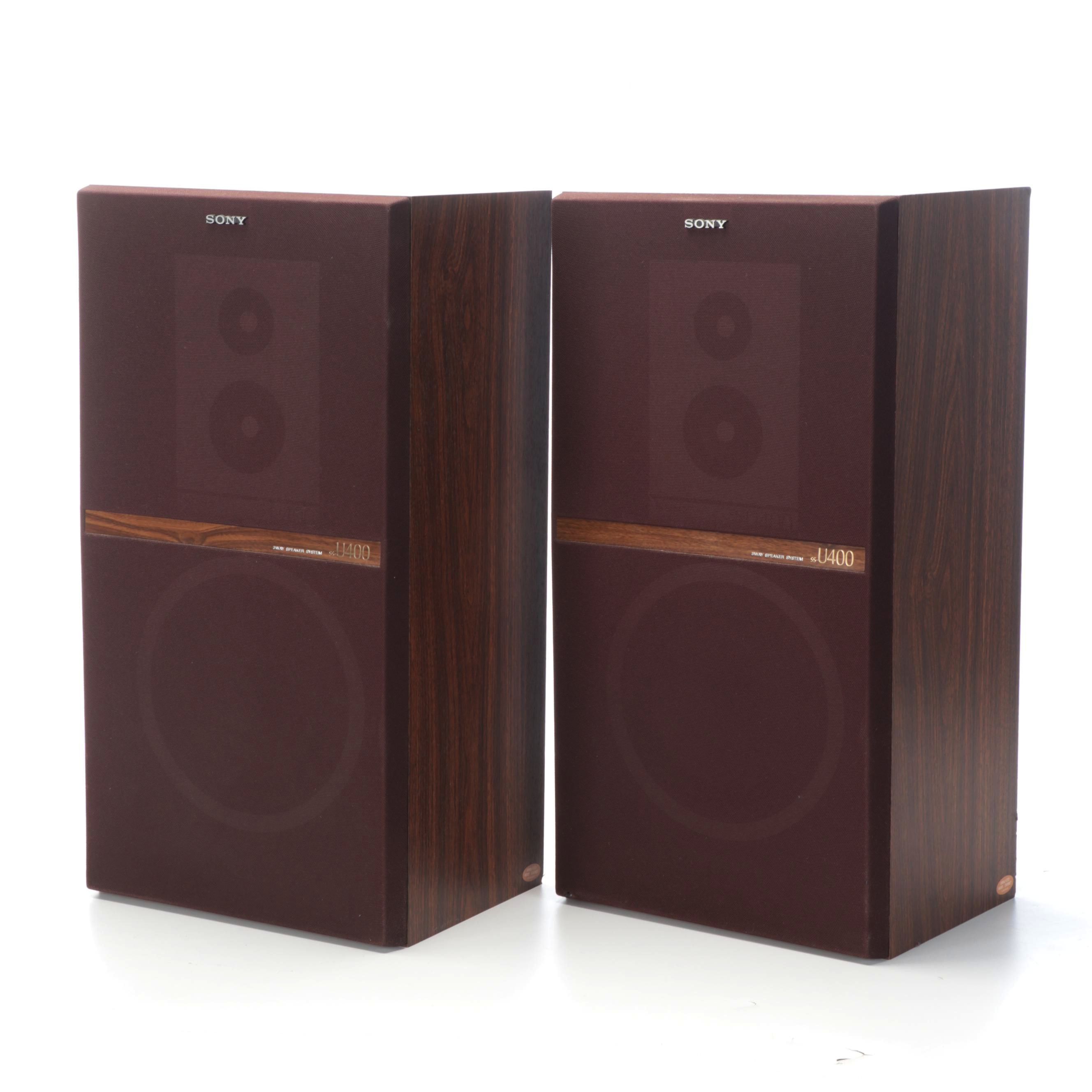 Sony Rosewood Veneer SS-U400 Floor Standing Speakers