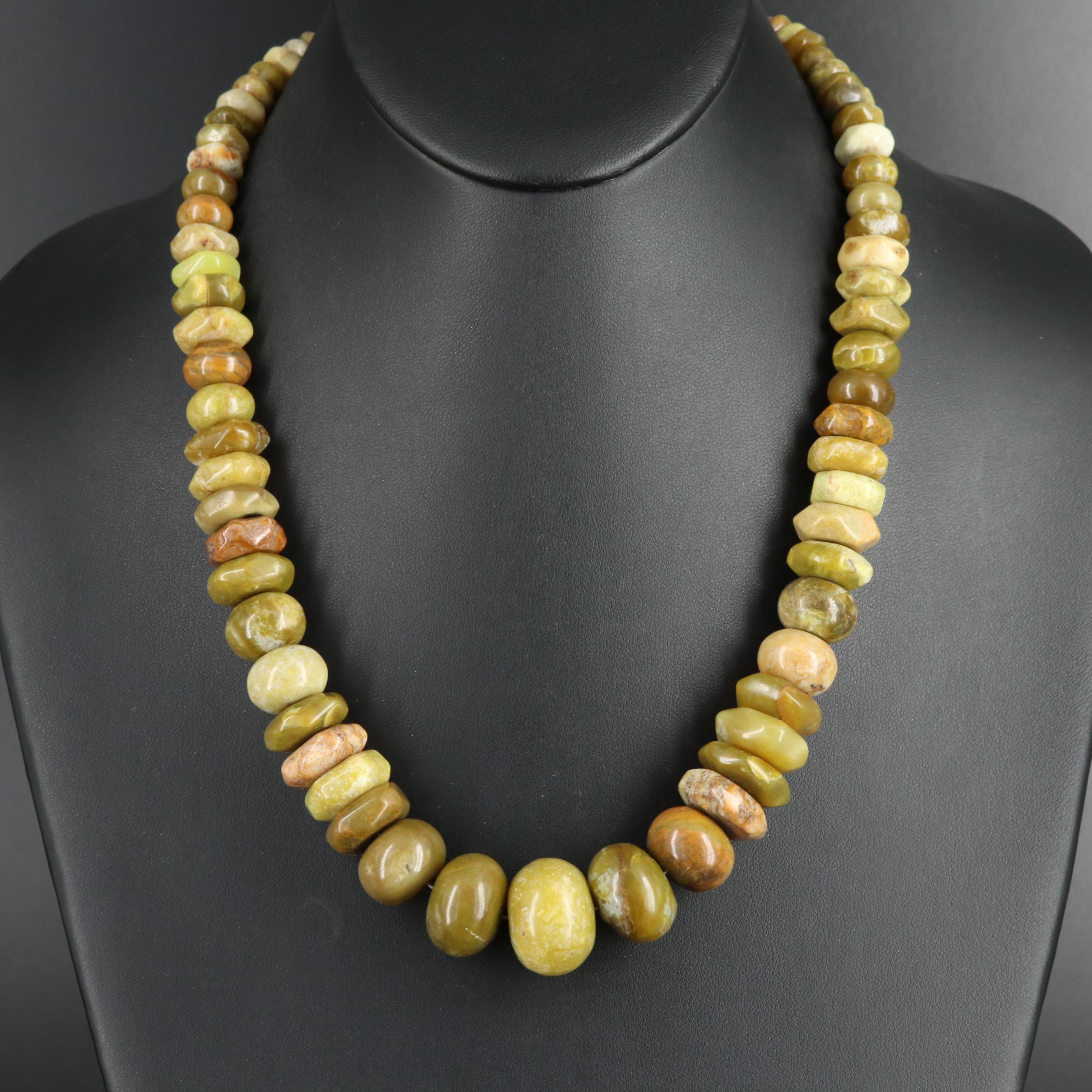 Desert Rose Trading Sterling Common Opal Graduated Necklace