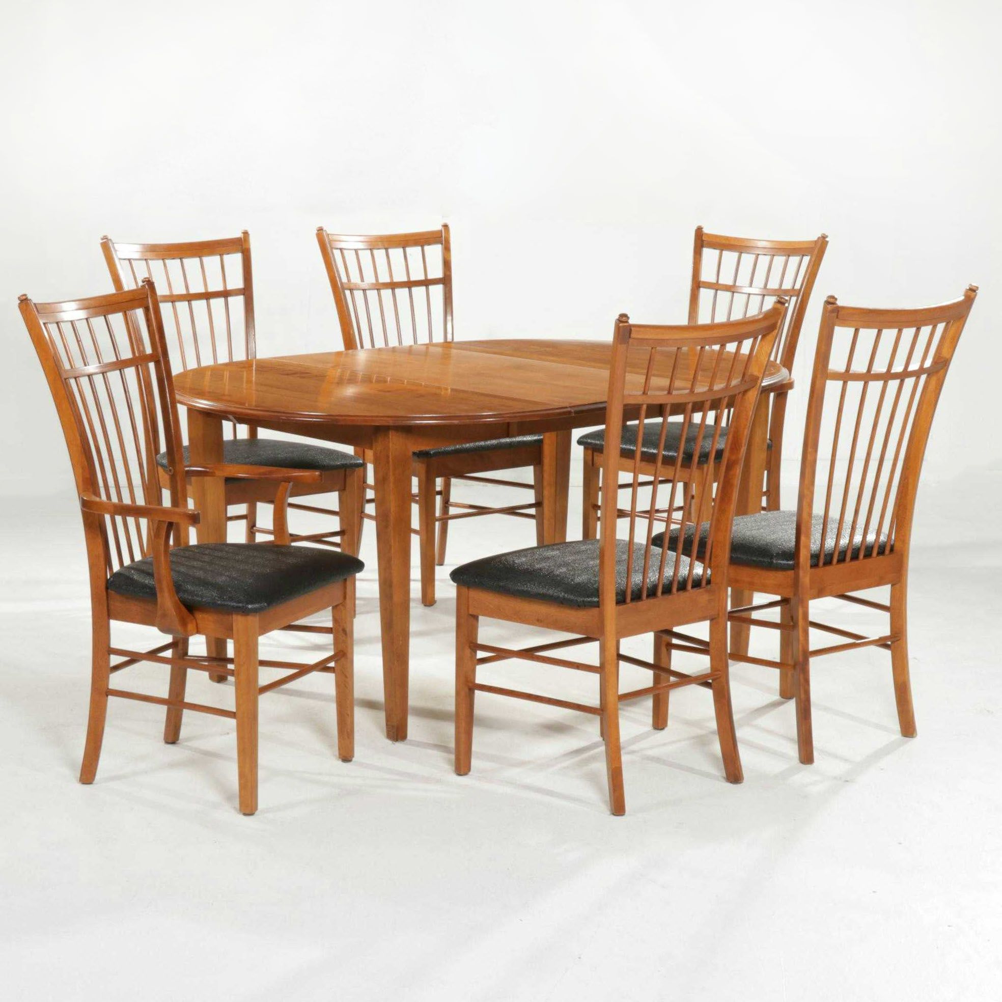 Bedard Cherry-Stained Seven-Piece Dining Set