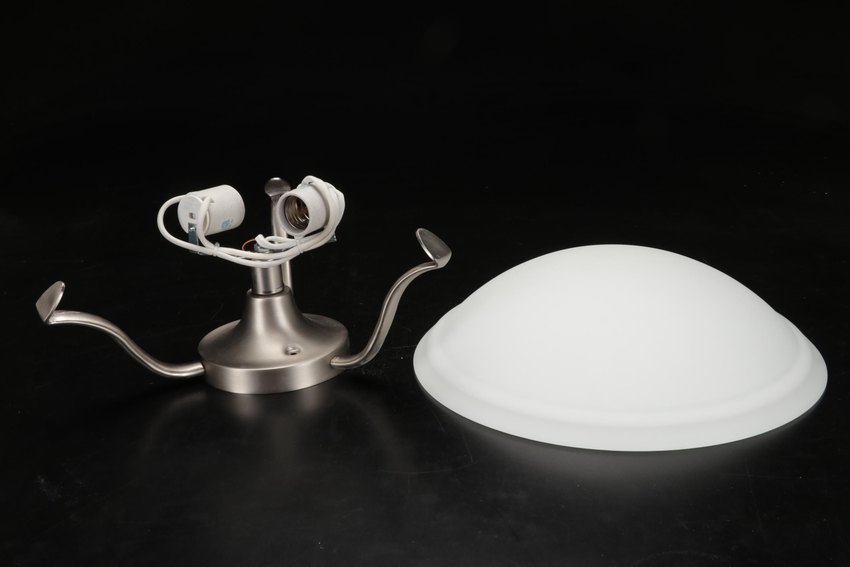 Brushed Nickel Finished Ceiling Light Fixture