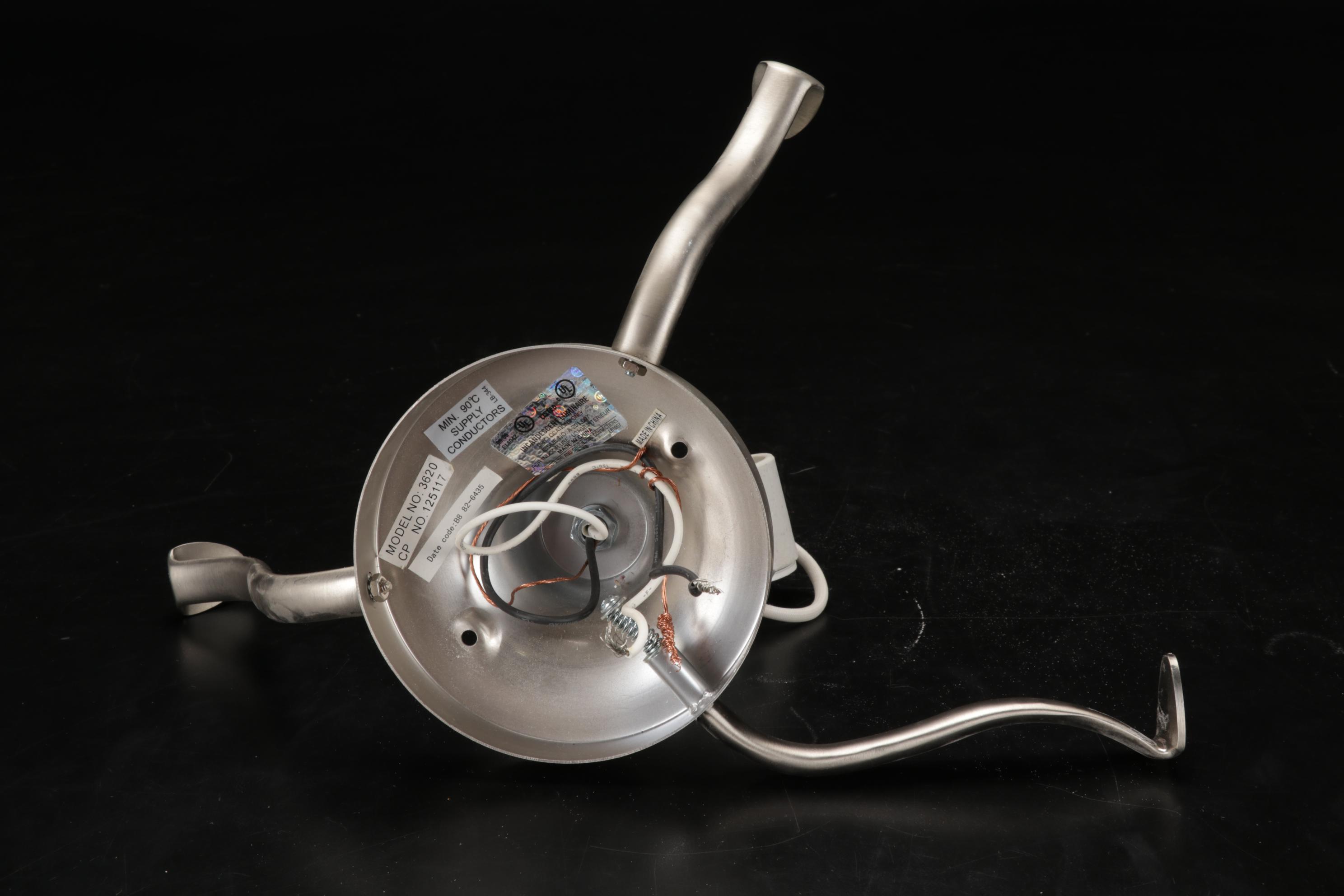 Brushed Nickel Finished Ceiling Light Fixture