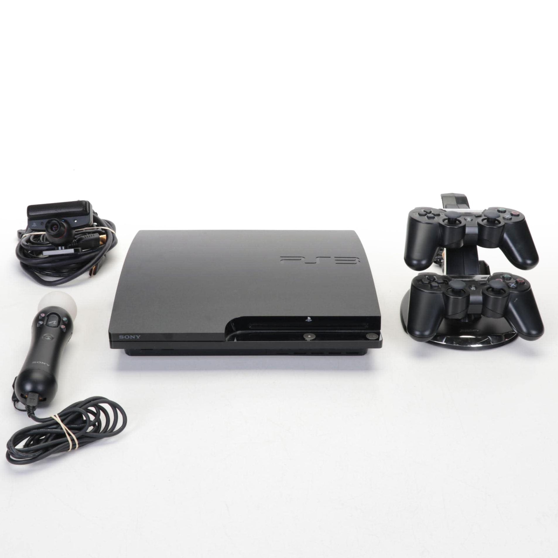PlayStation 3 Gaming System with Controllers and Microphone/ Camera Component