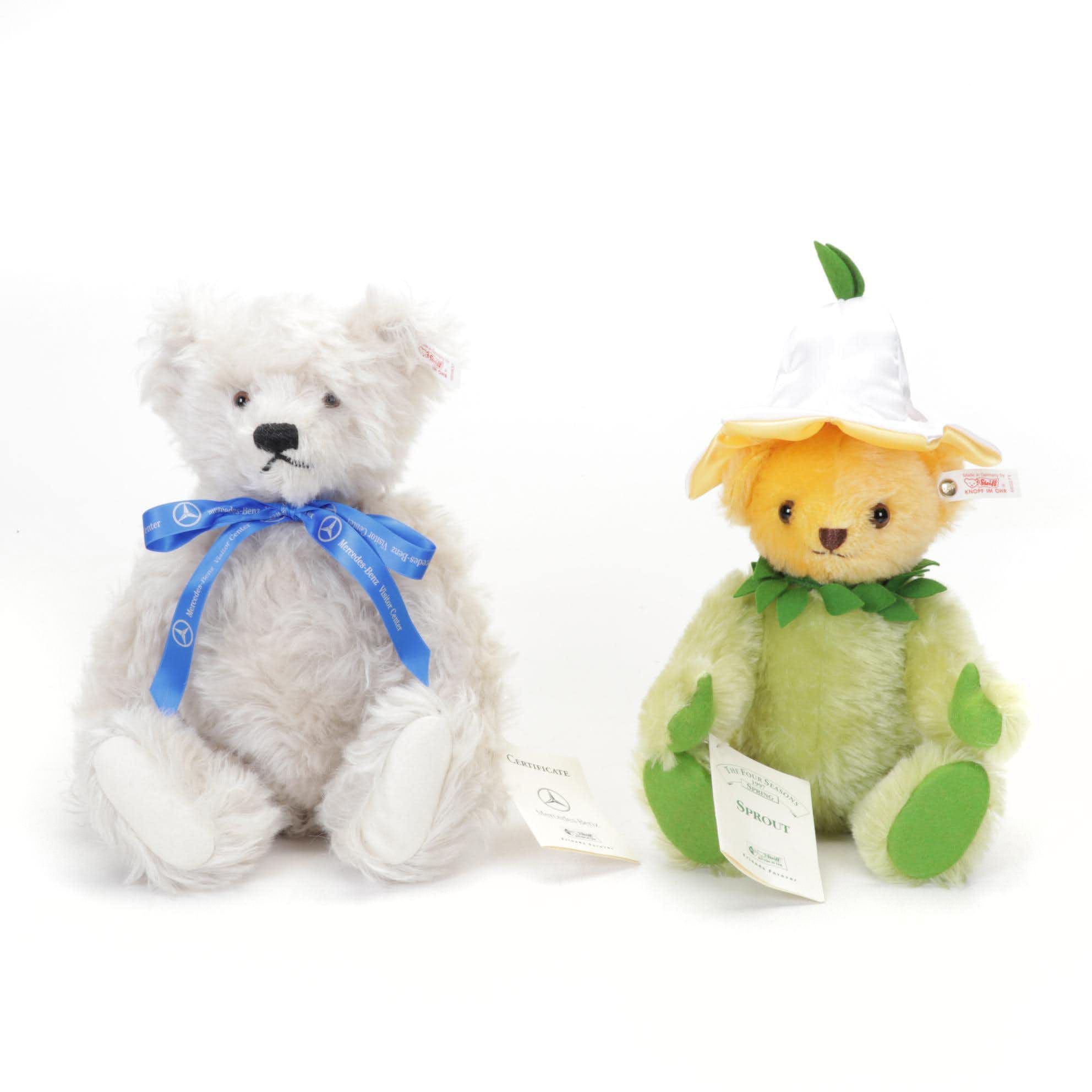 Steiff Mercedes-Benz Growler and Four Seasons Spring "Sprout" Bears
