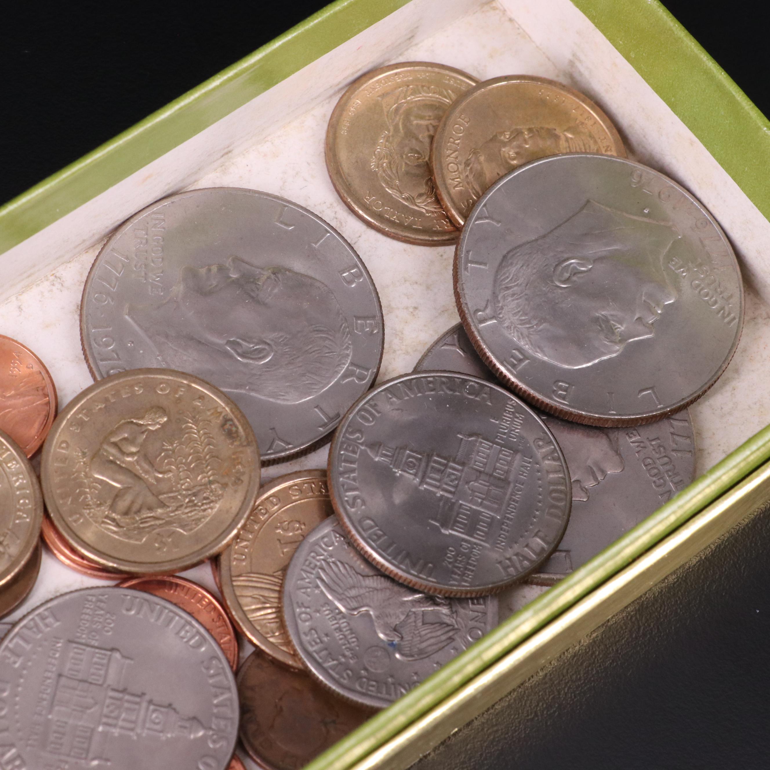 Small Collection of U.S. Coins With a 1987 Silver Eagle