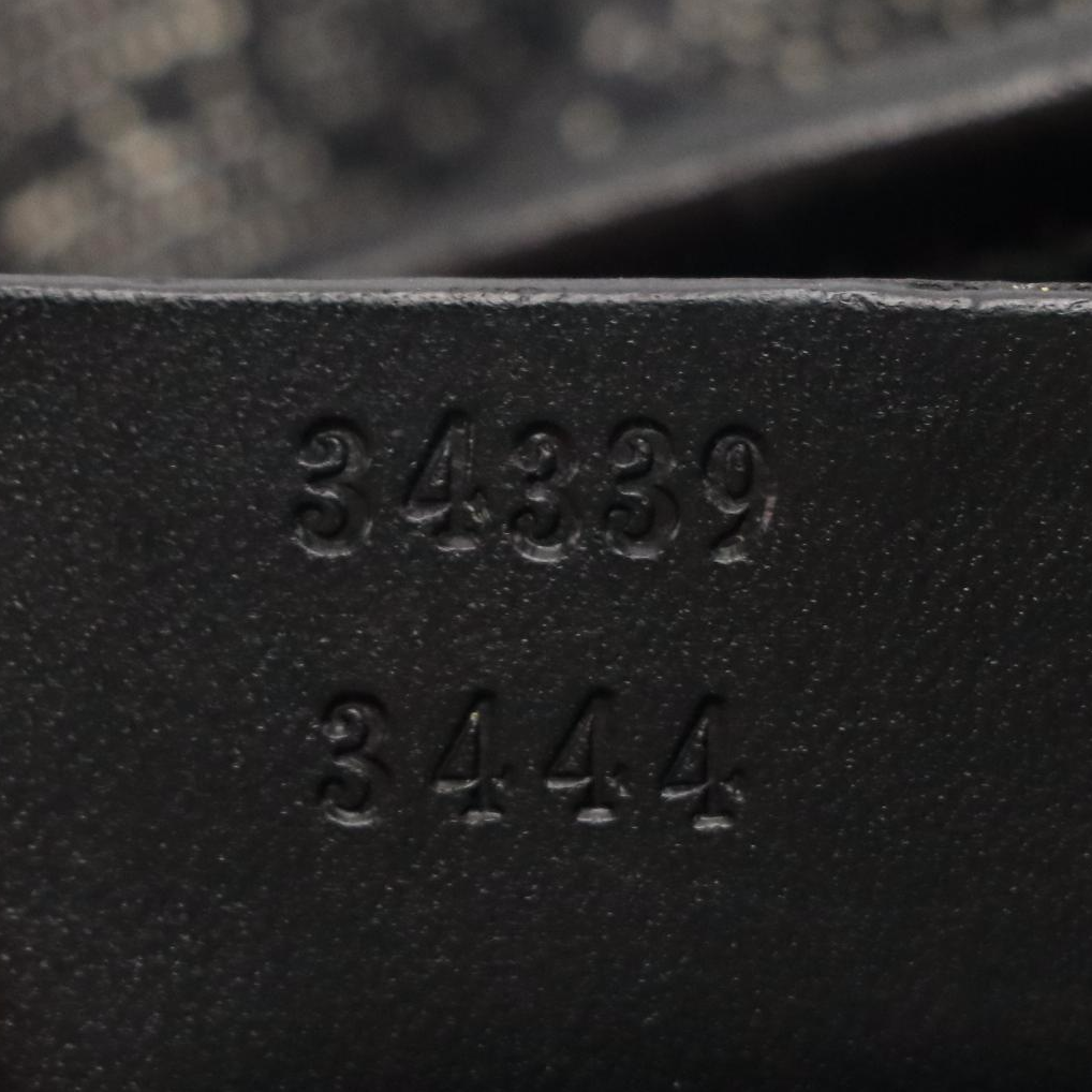 Gucci Tote Bag in Black GG Denim and Leather Trim