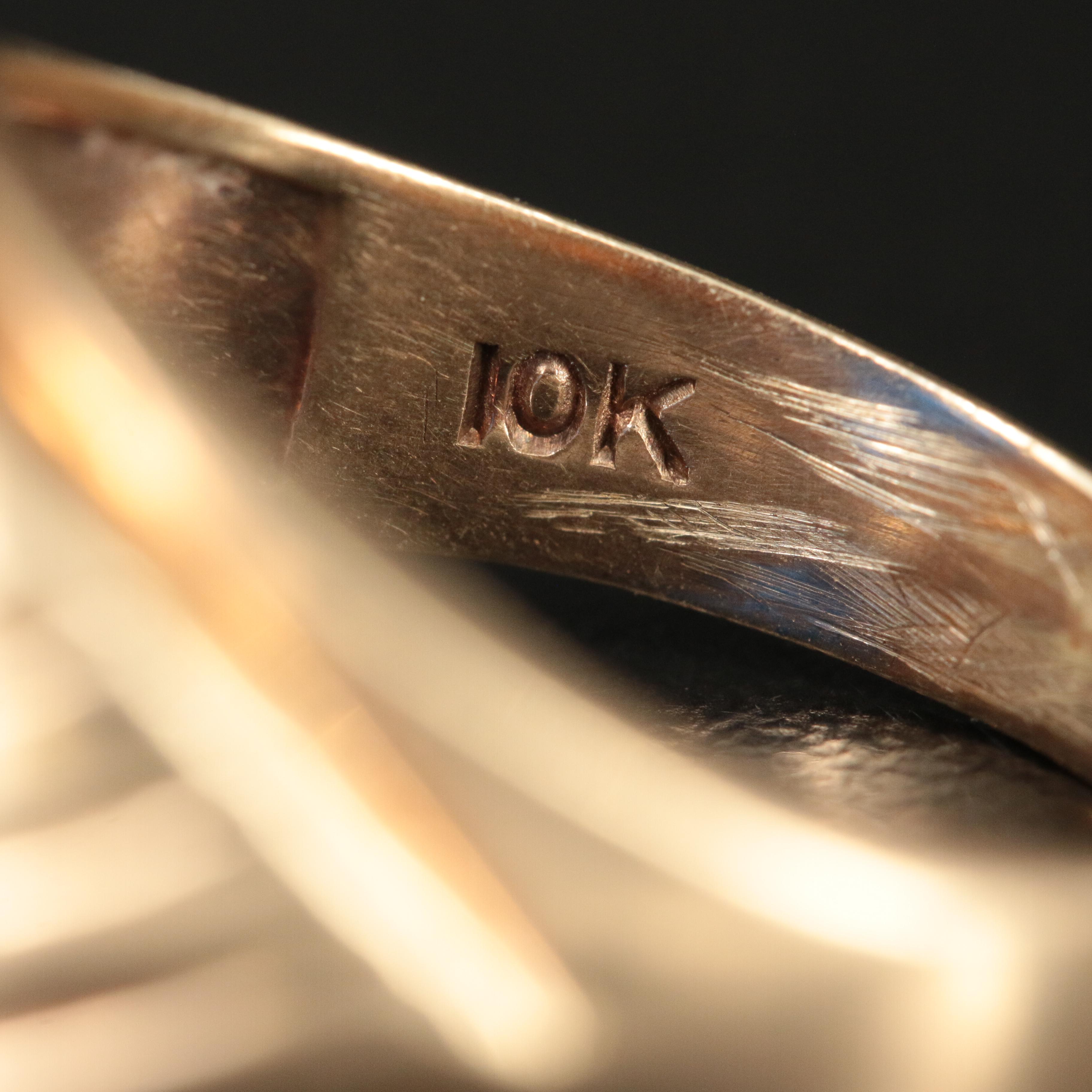 10K Knights of Columbus and Mason Rings with Enamel and Spinel