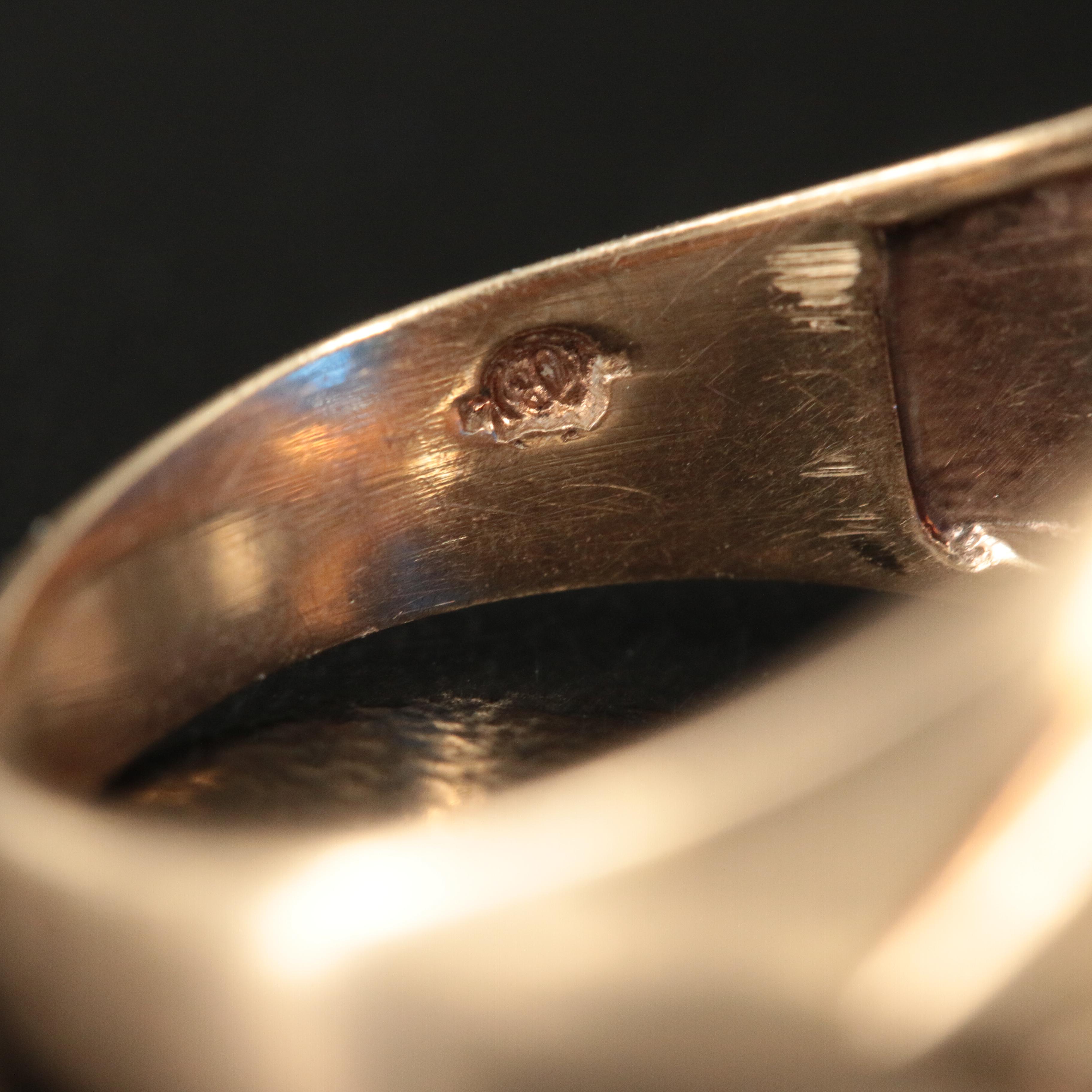 10K Knights of Columbus and Mason Rings with Enamel and Spinel