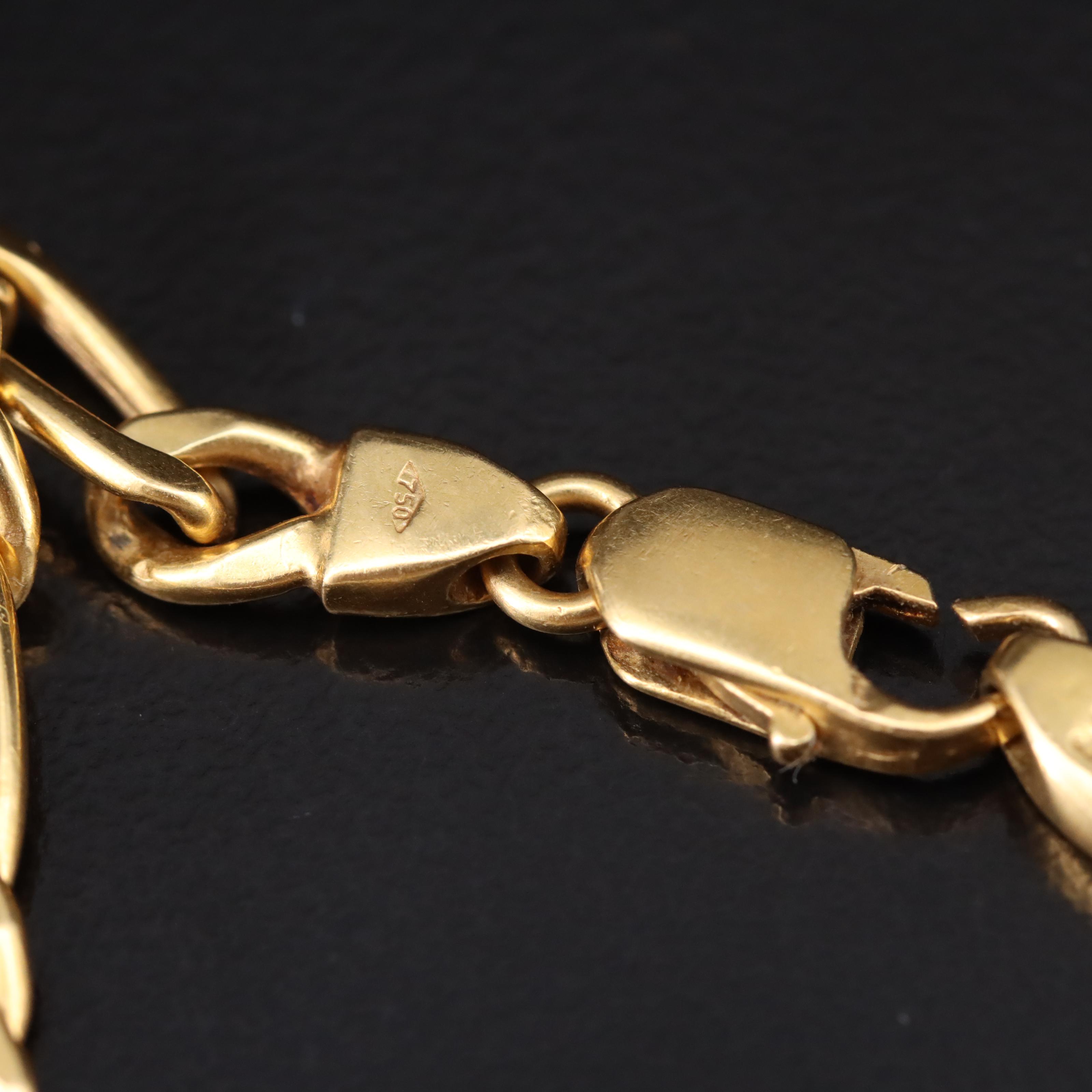 18K Figaro Chain Necklace