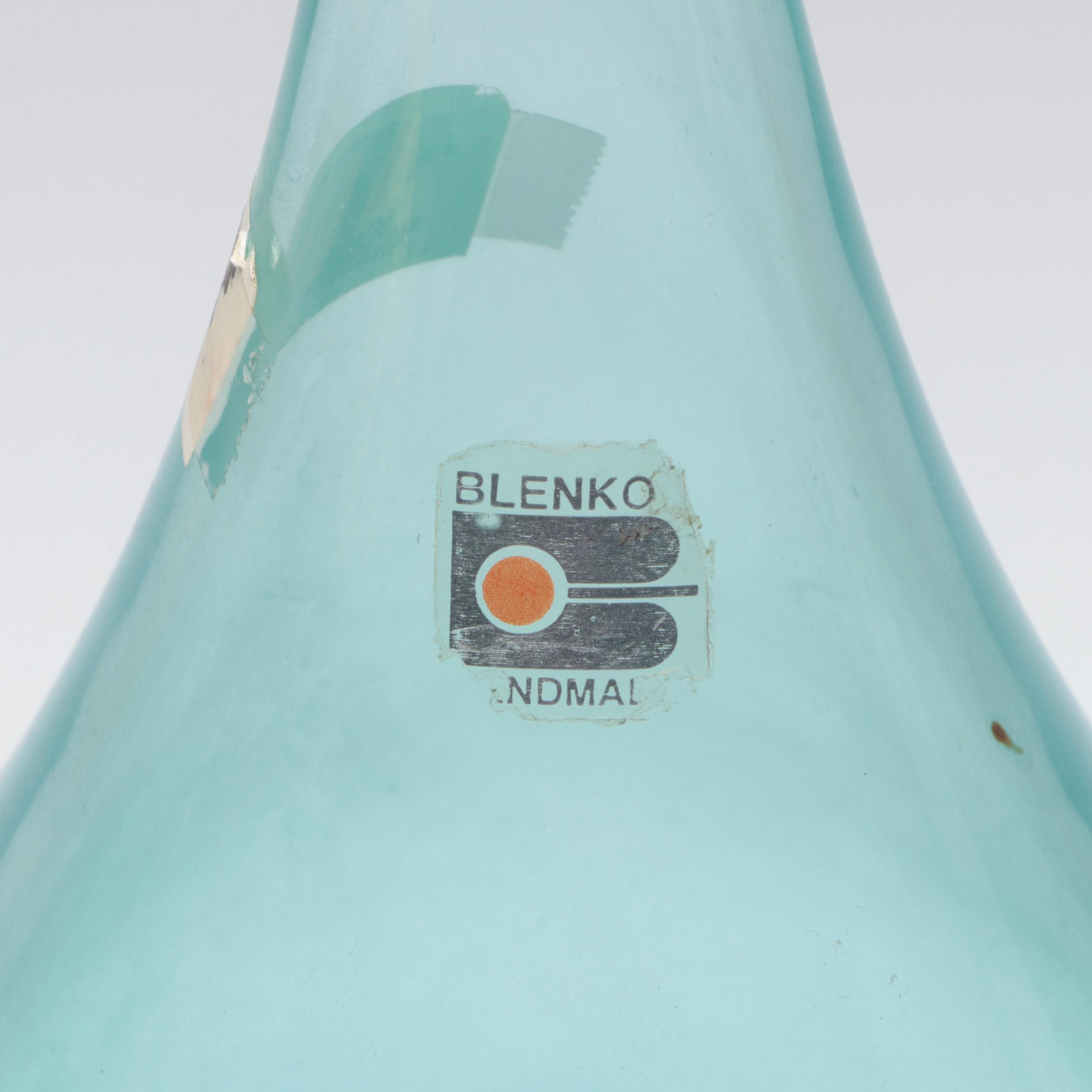 Blenko Glass Vase with Viking and Other Glass Bowls