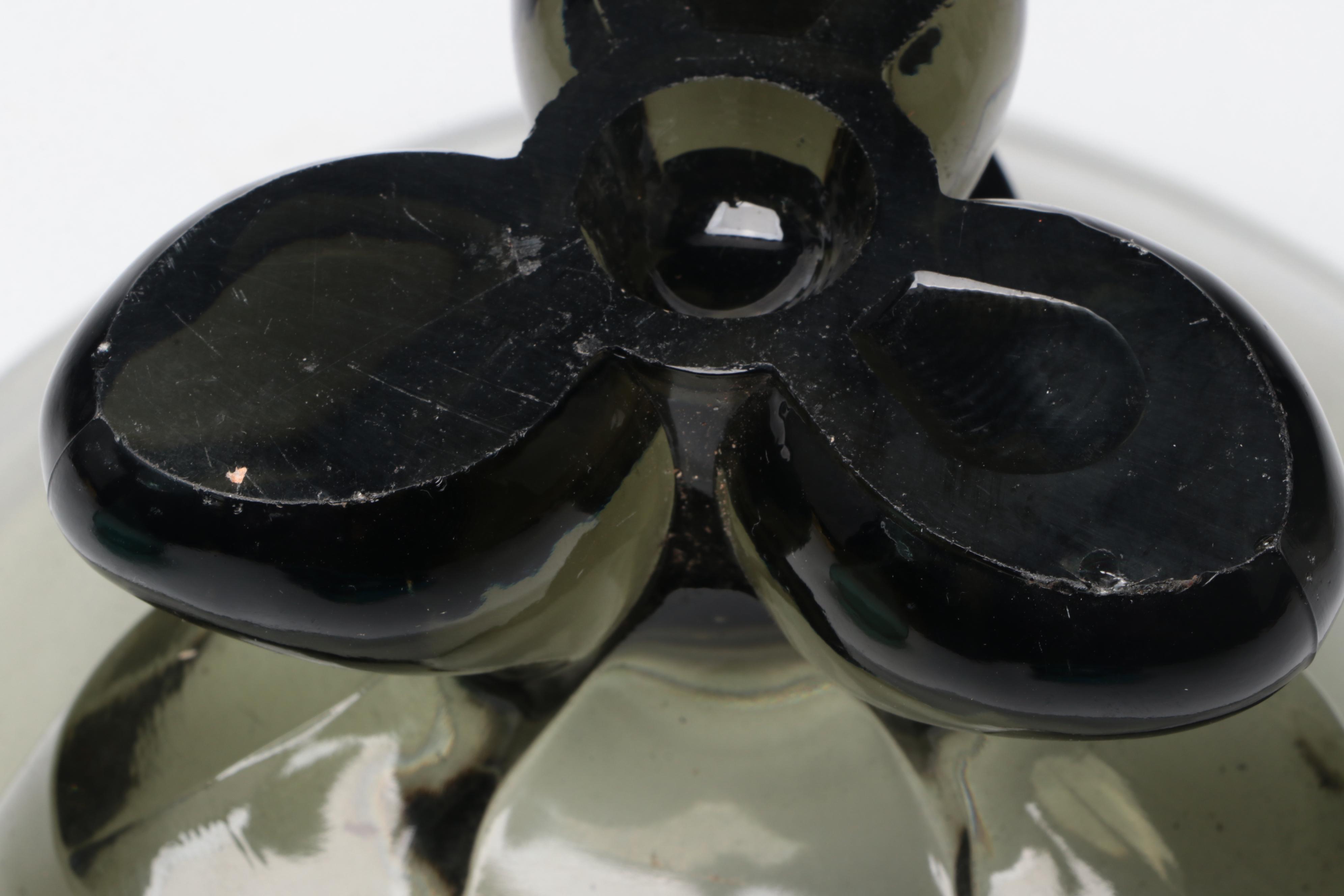 Blenko Glass Vase with Viking and Other Glass Bowls