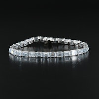 14K 17.75 CTW Lab Grown Diamond Line Bracelet