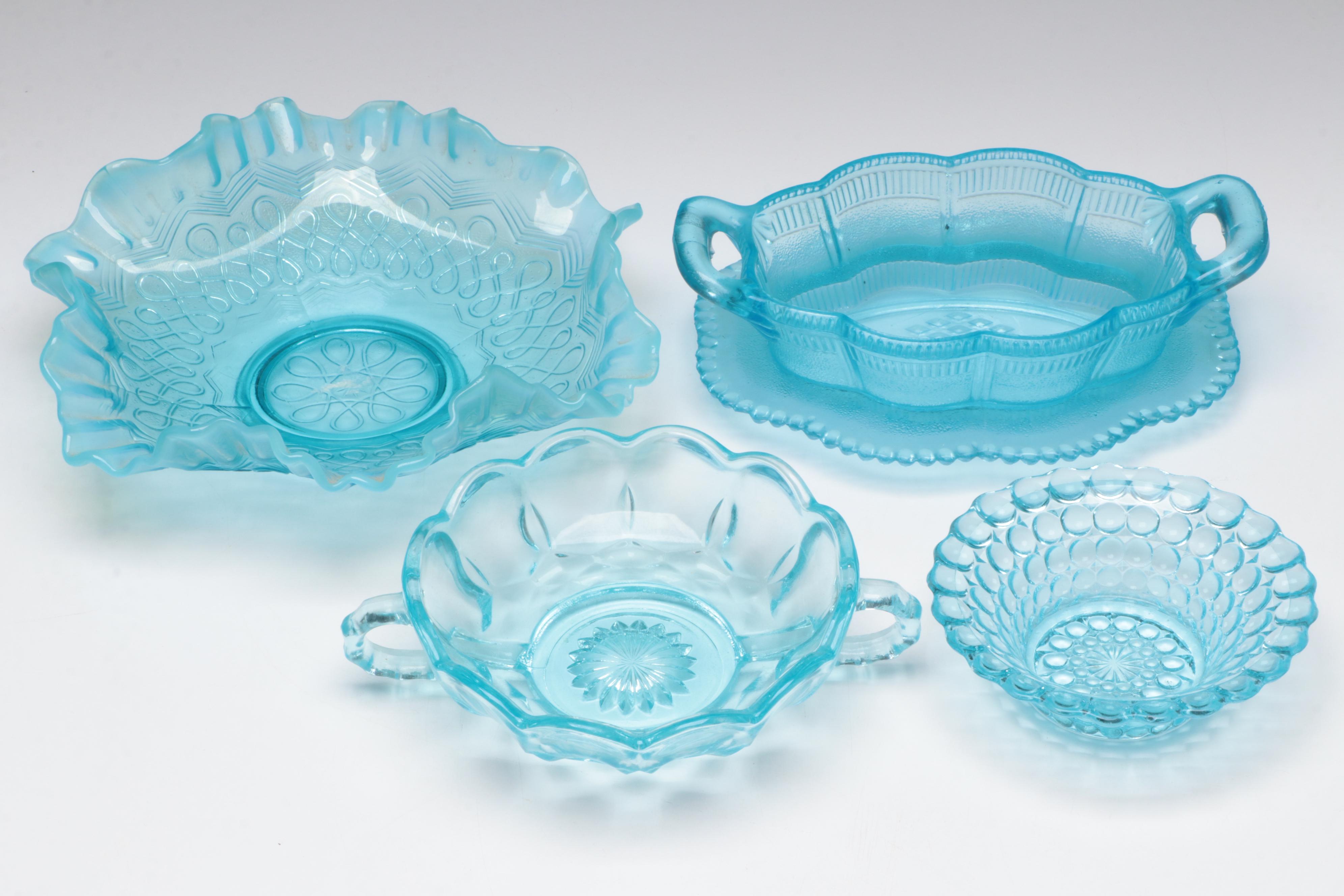 Anchor Hocking "Fairfield Light Blue" Nappy and More