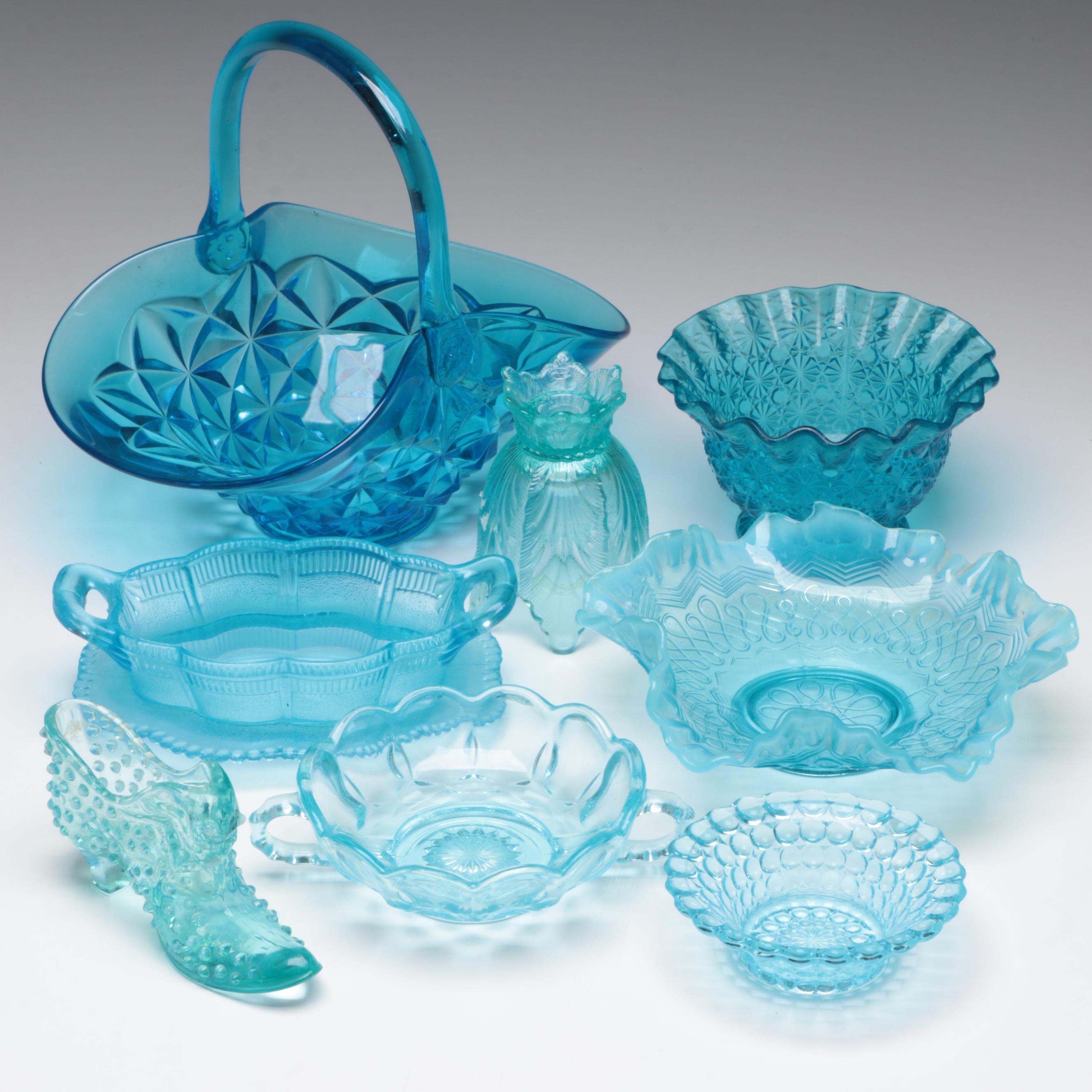 Anchor Hocking "Fairfield Light Blue" Nappy and More