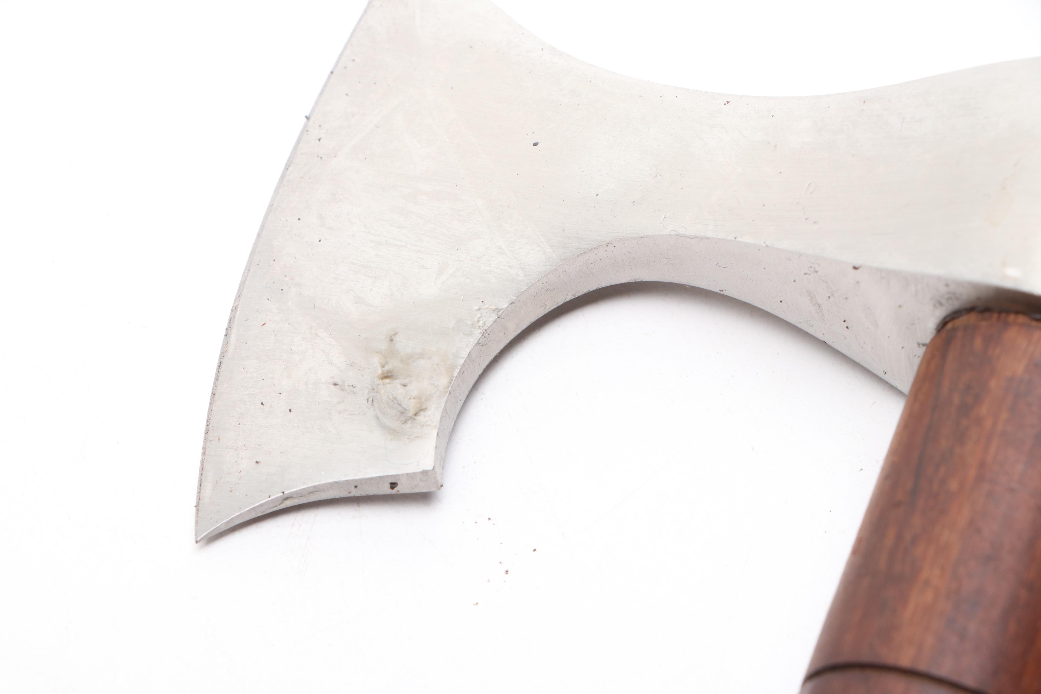 Hand-Forged Wooden Handled Hatchets and Double-Sided Axe