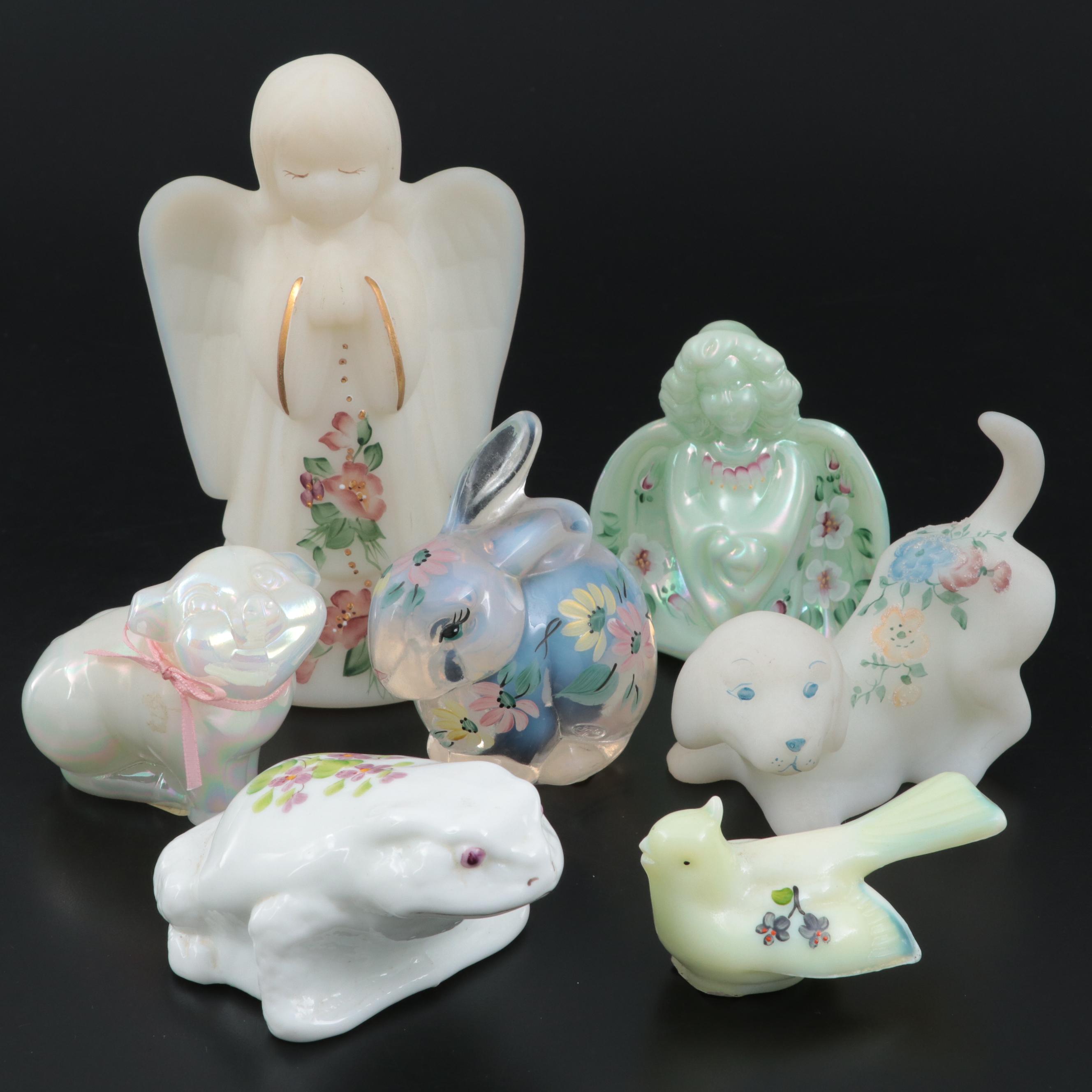 Fenton Hand-Painted Glass Figurines