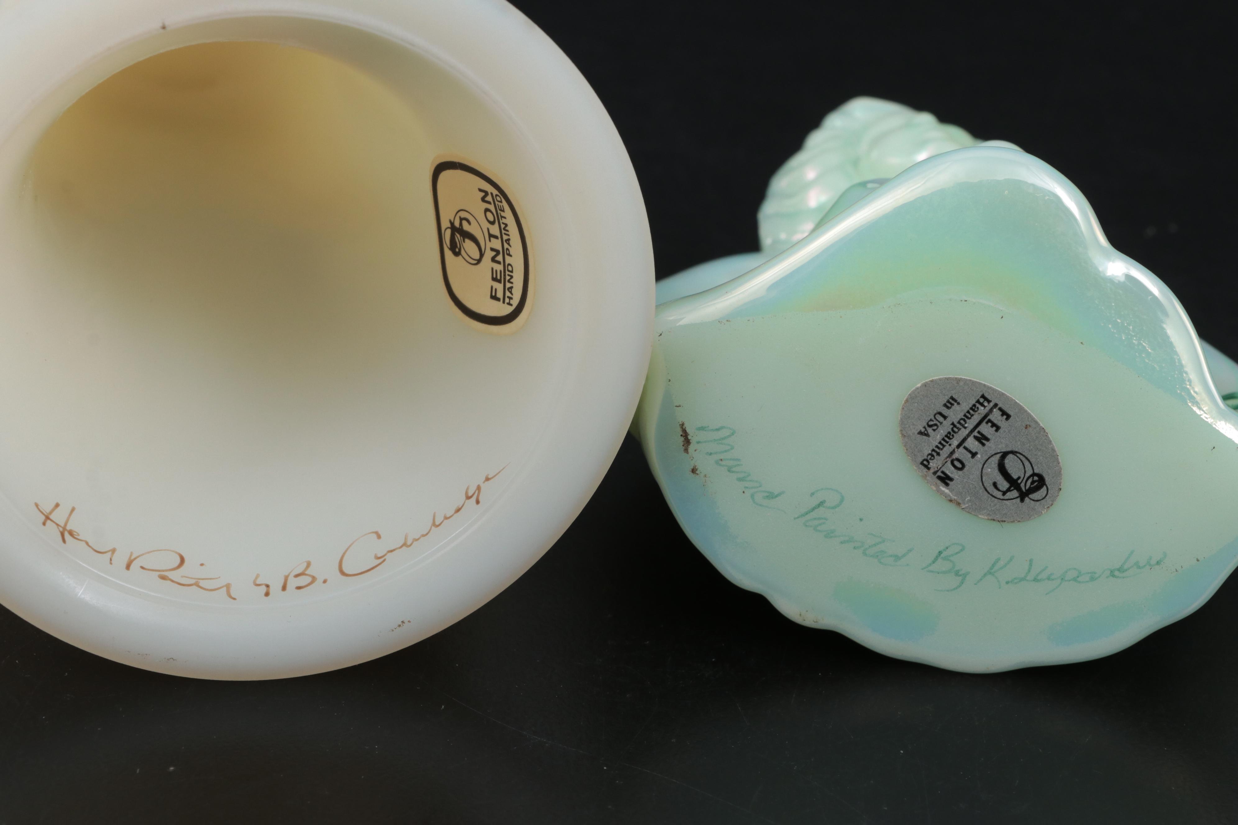 Fenton Hand-Painted Glass Figurines