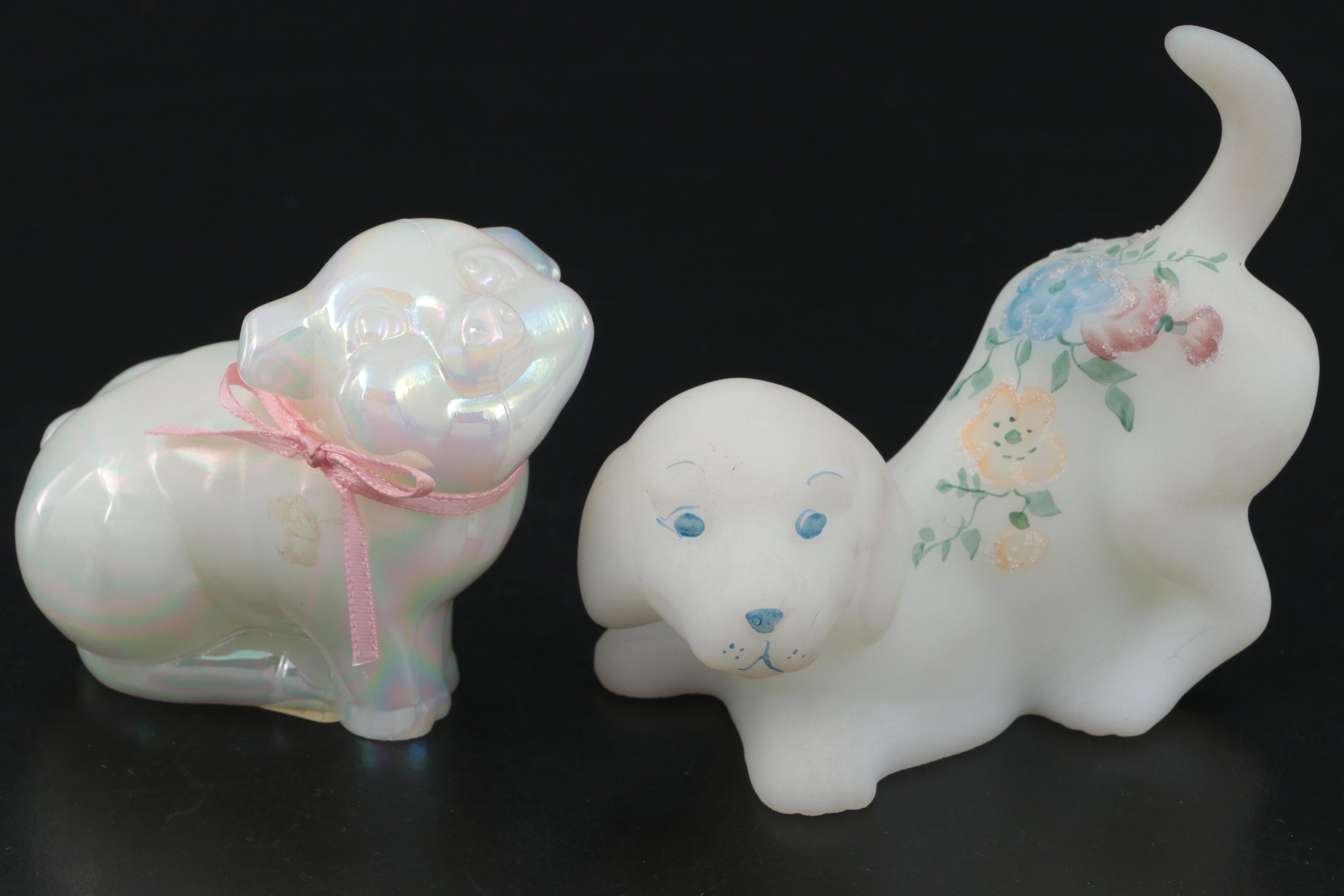 Fenton Hand-Painted Glass Figurines
