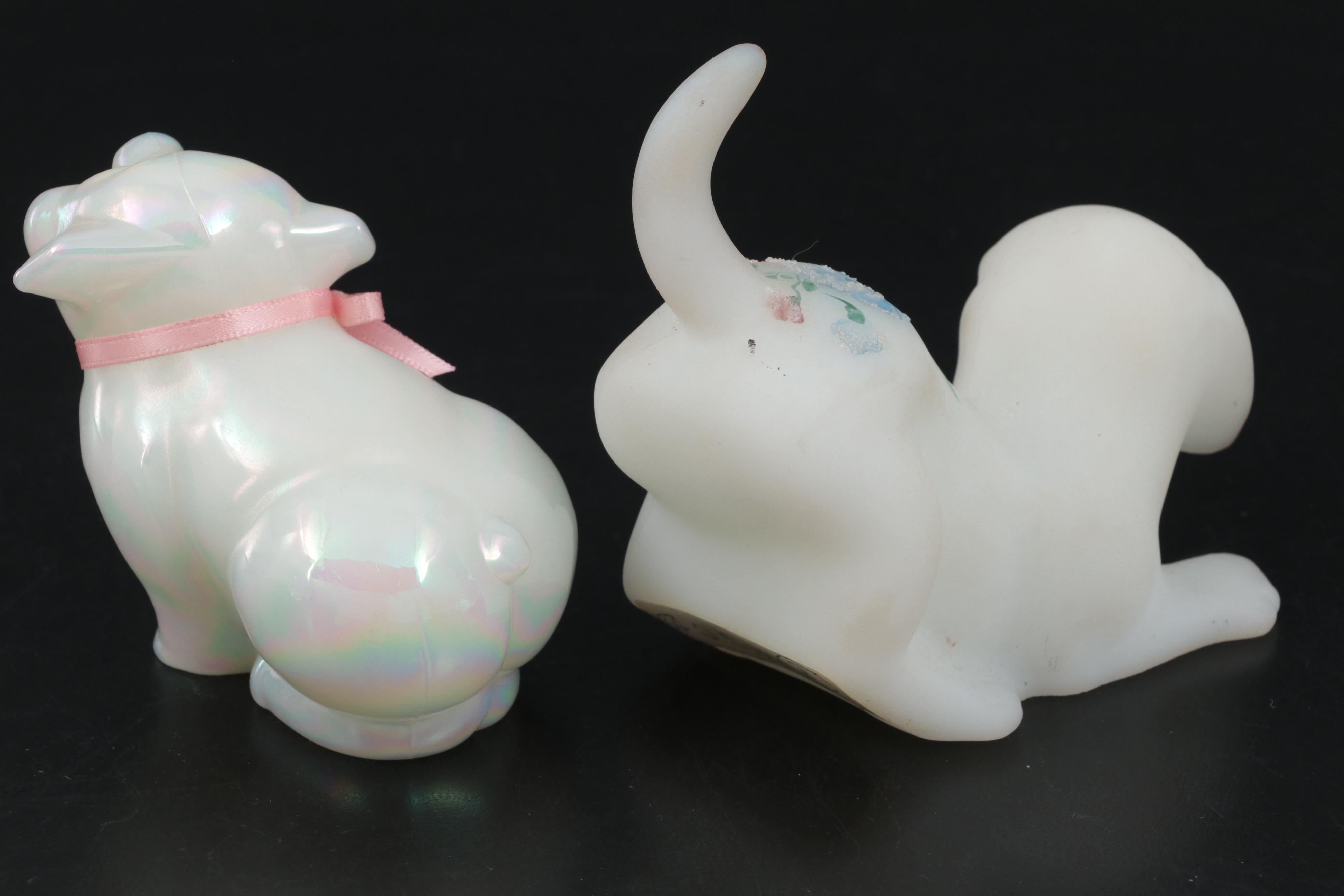 Fenton Hand-Painted Glass Figurines