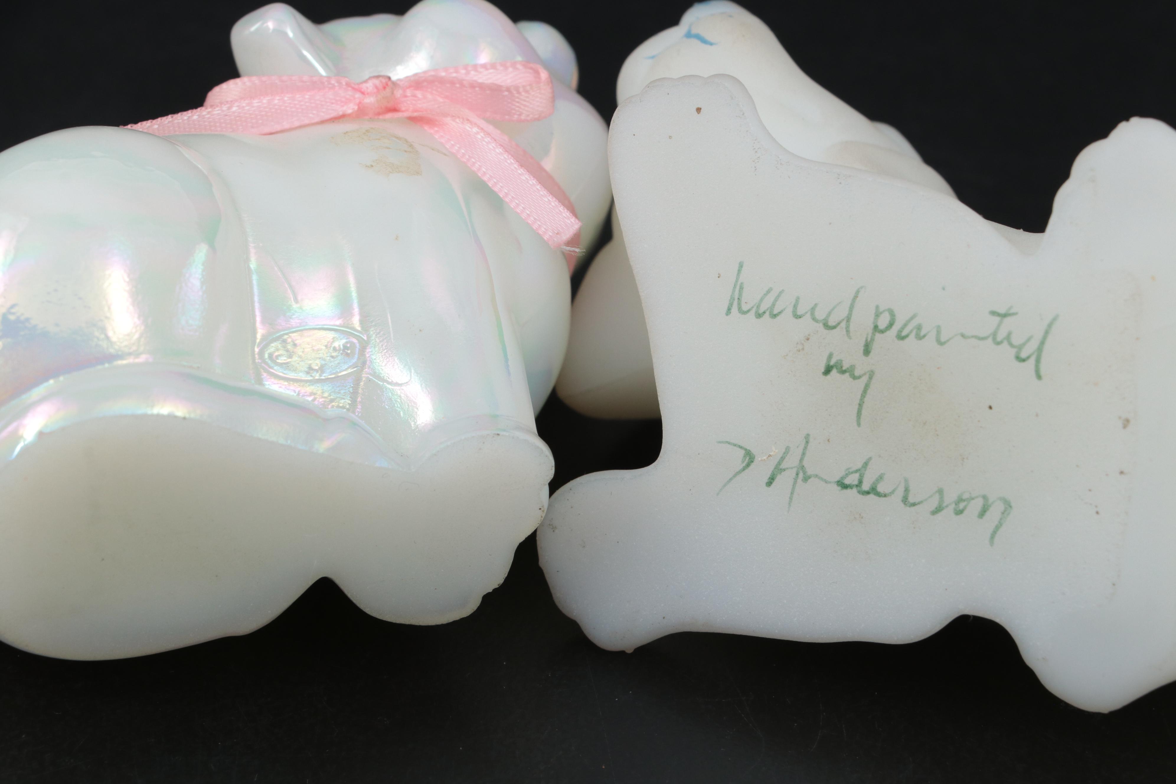 Fenton Hand-Painted Glass Figurines