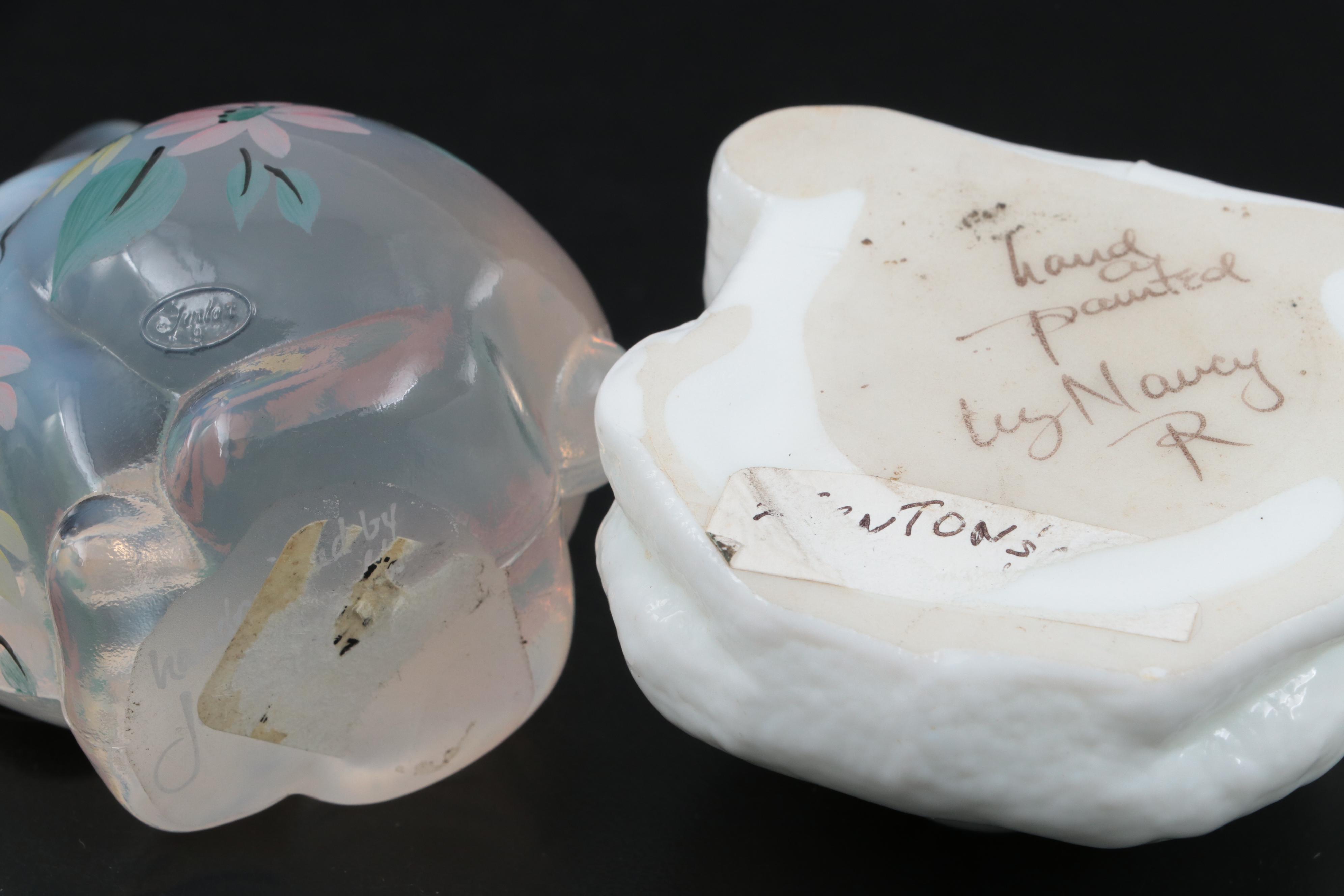 Fenton Hand-Painted Glass Figurines