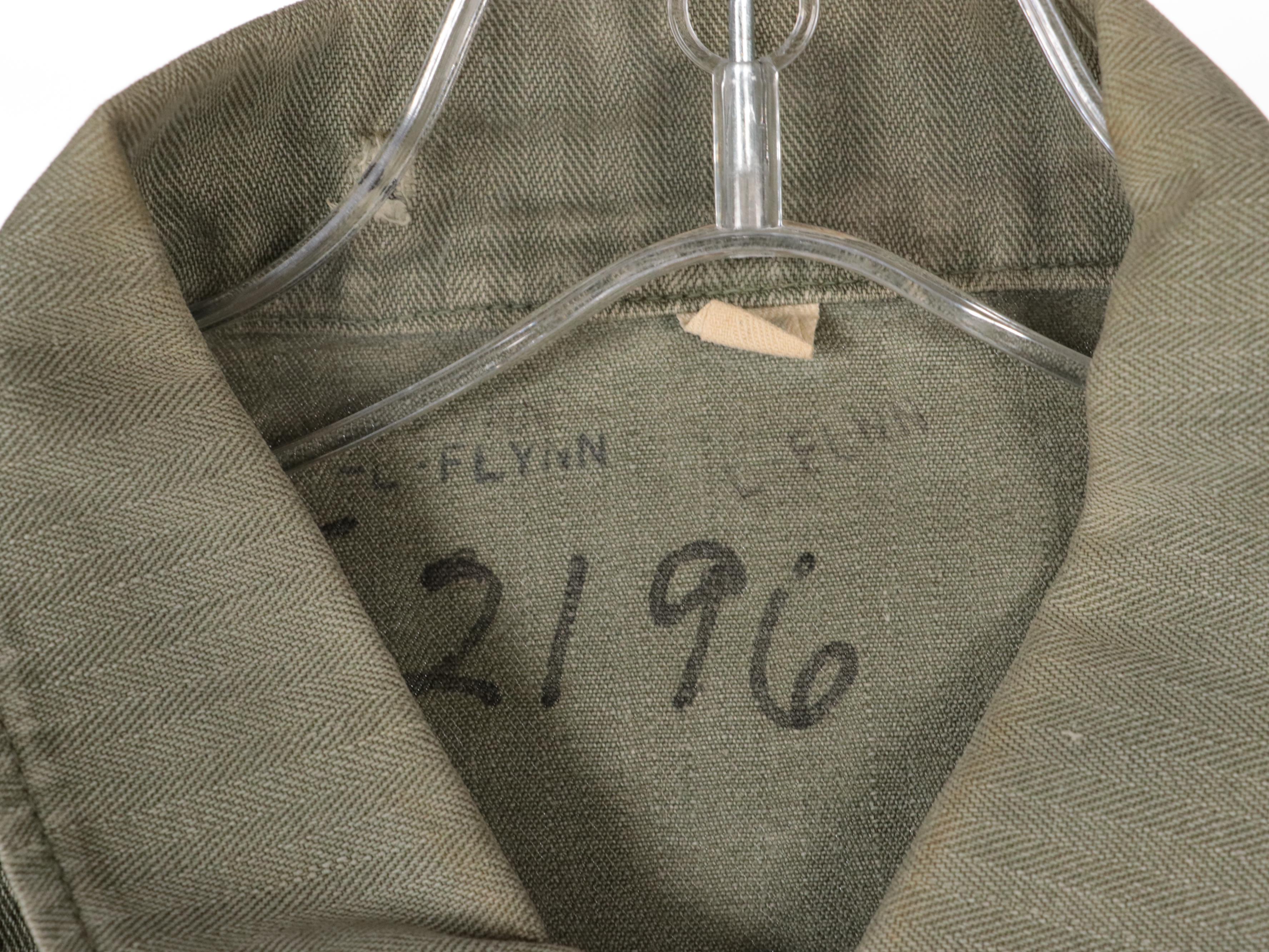 Post WWII Era 50th Armored Division Officer's Coat, Shirts, and Field Jackets