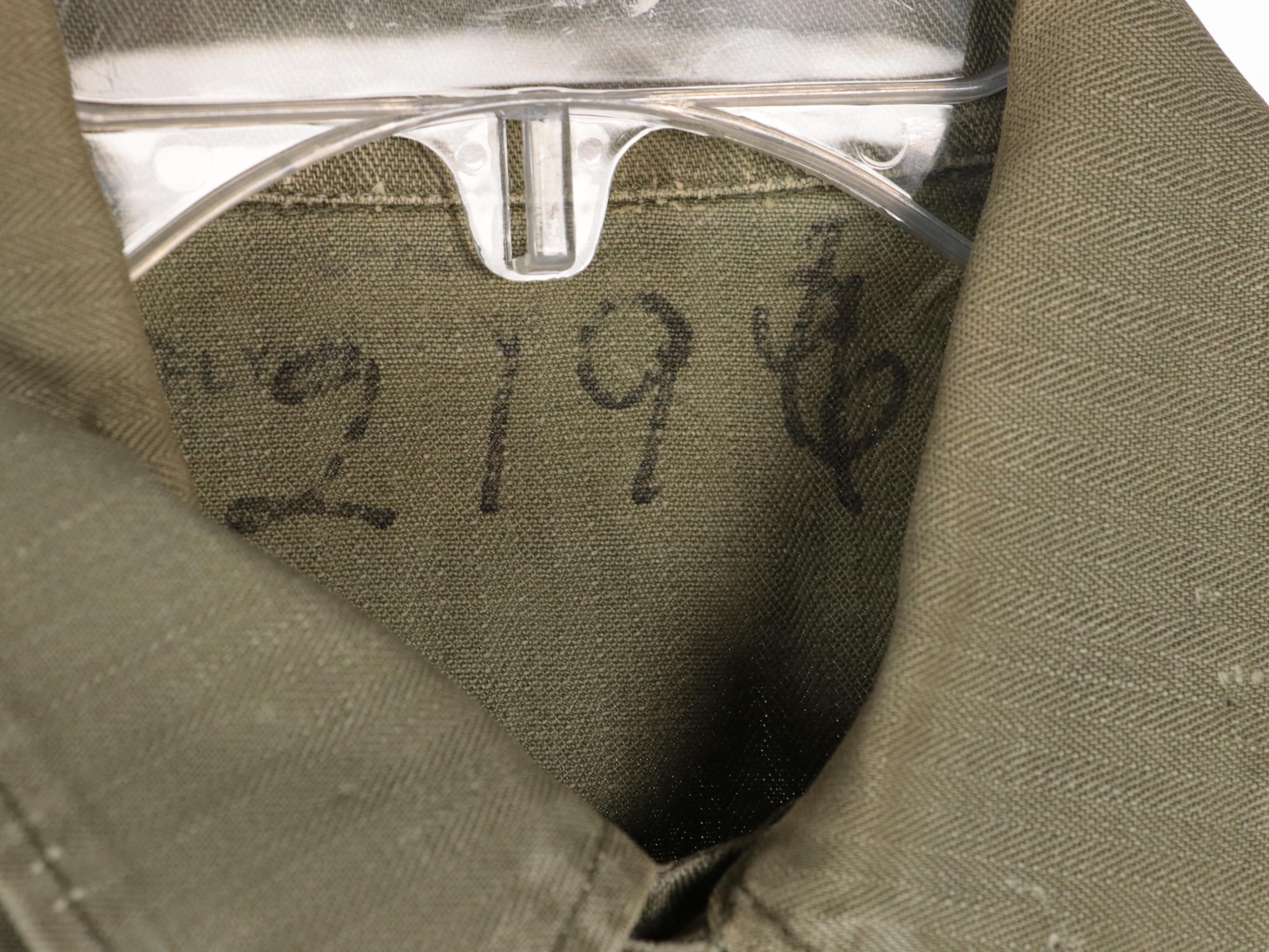 Post WWII Era 50th Armored Division Officer's Coat, Shirts, and Field Jackets