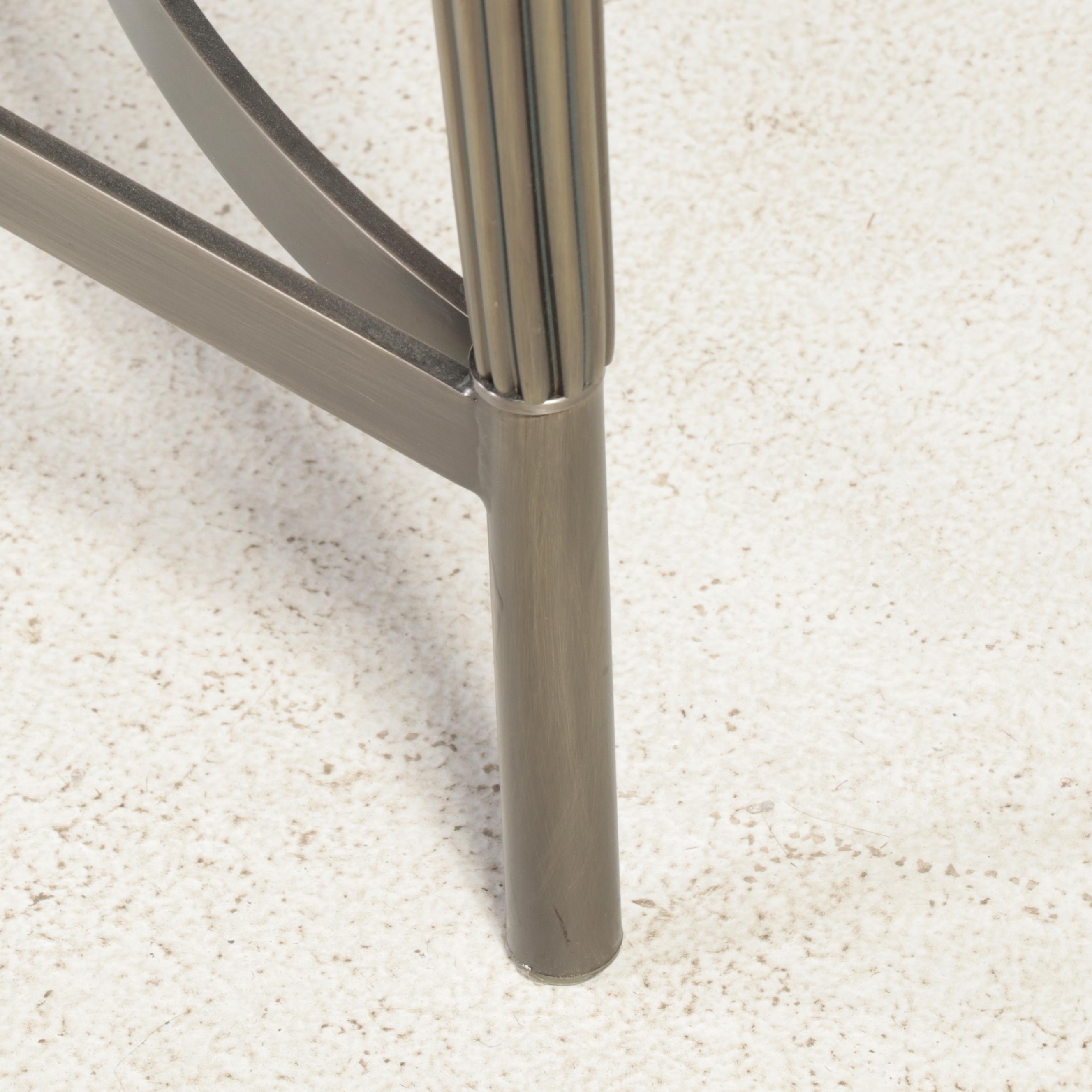 Legacy Console Table with Black Glass Top