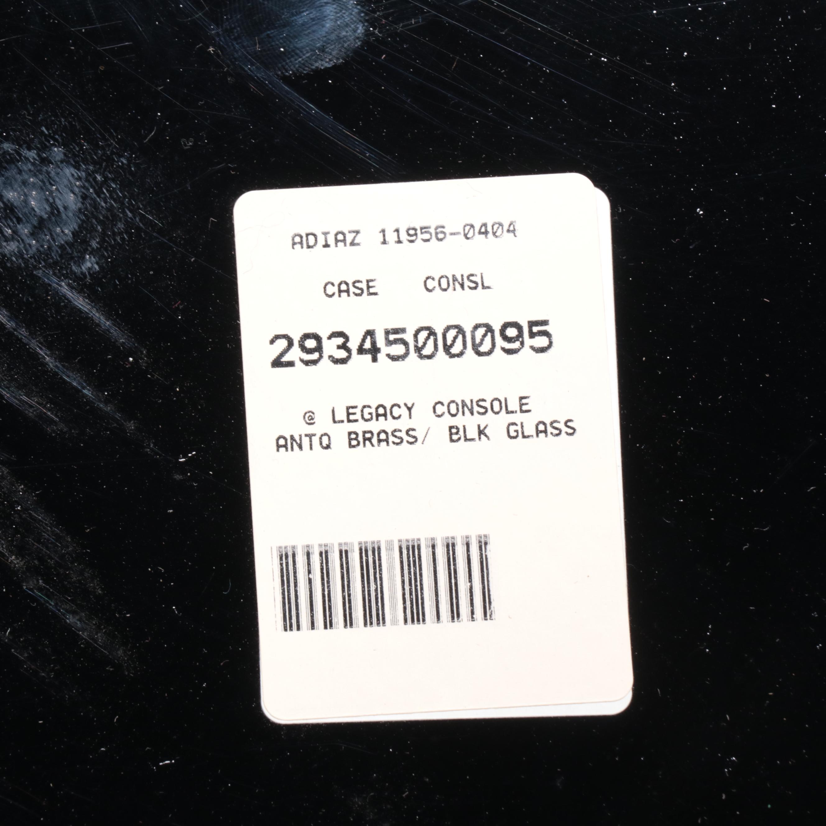 Legacy Console Table with Black Glass Top