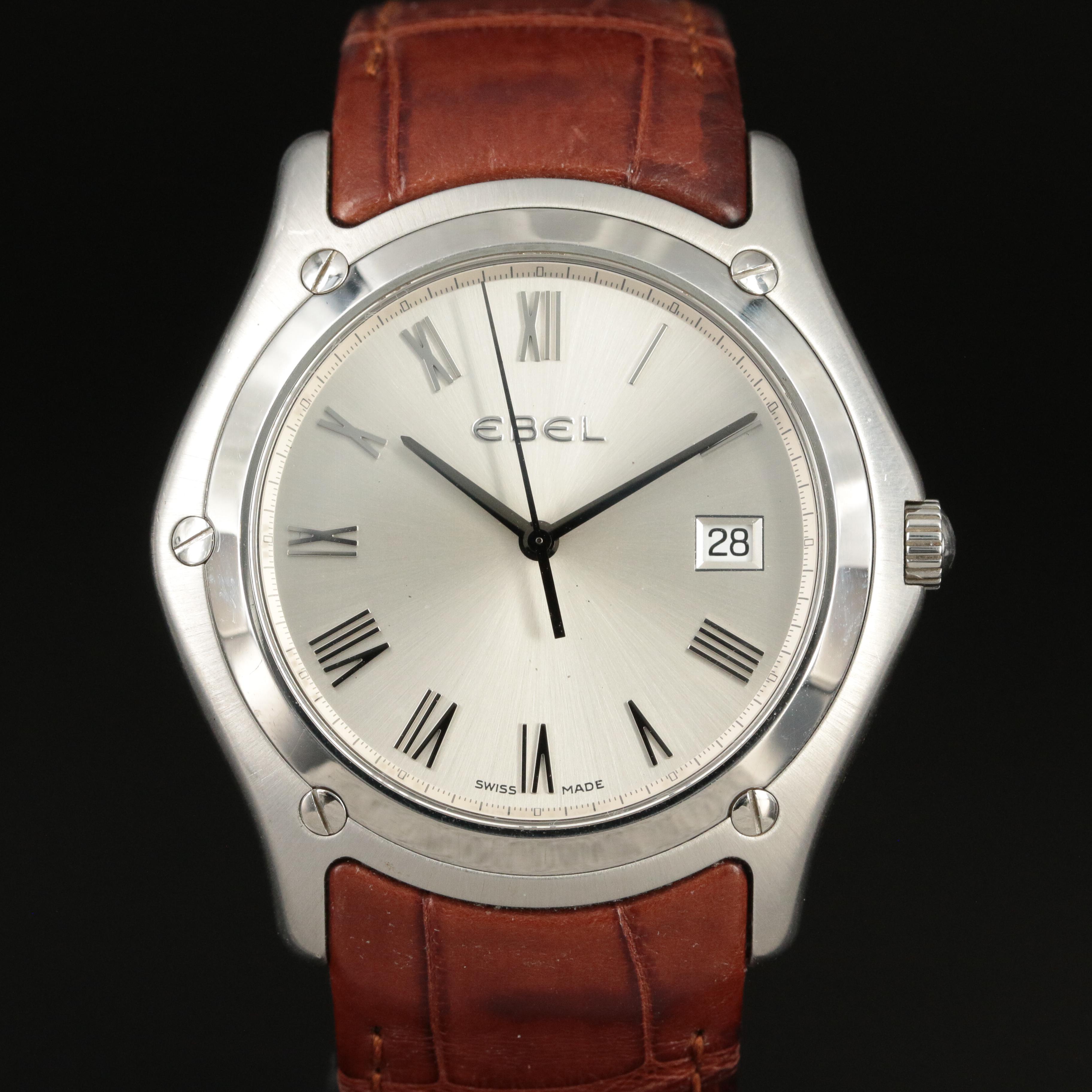 Ebel Classic Leather Strap Quartz Watch