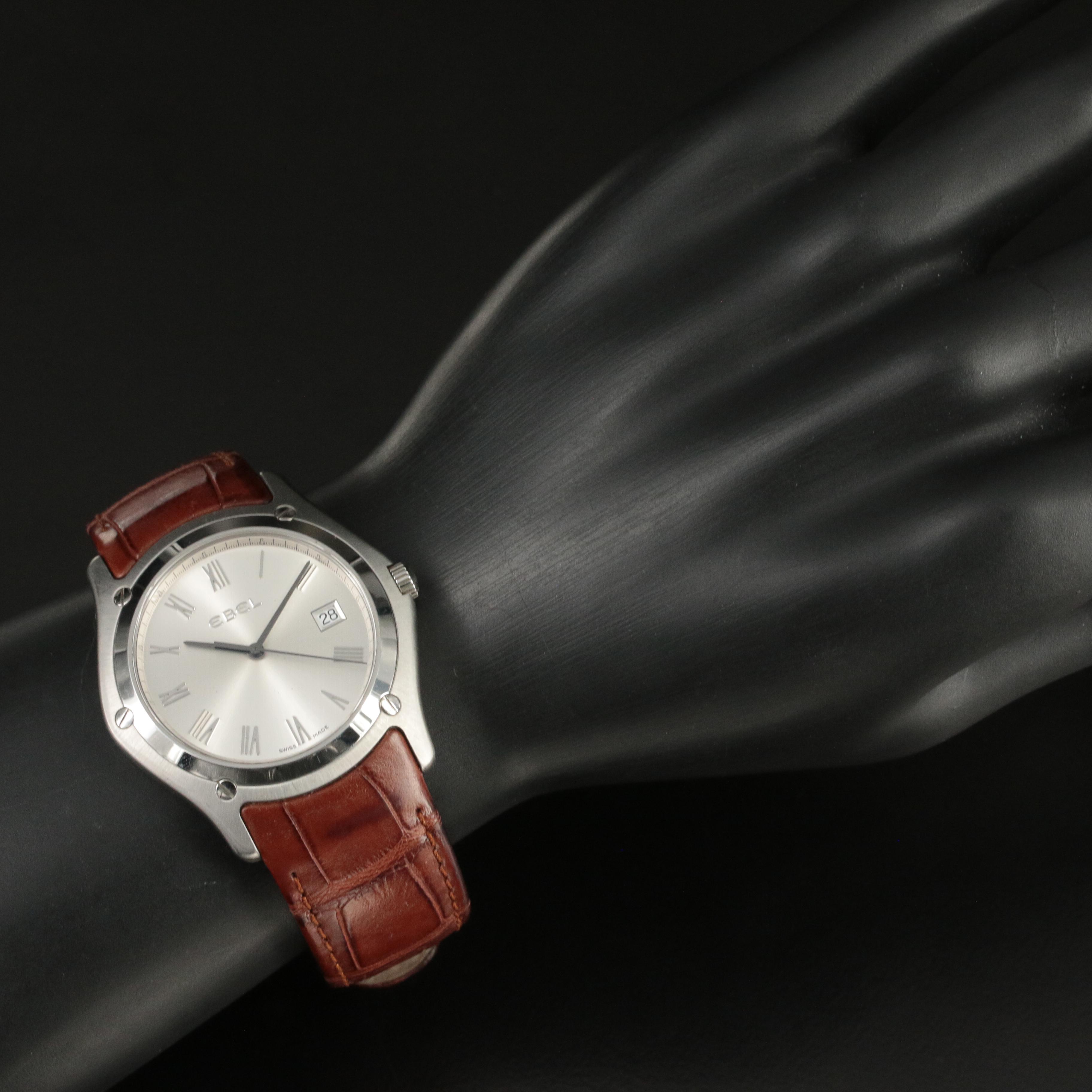 Ebel Classic Leather Strap Quartz Watch