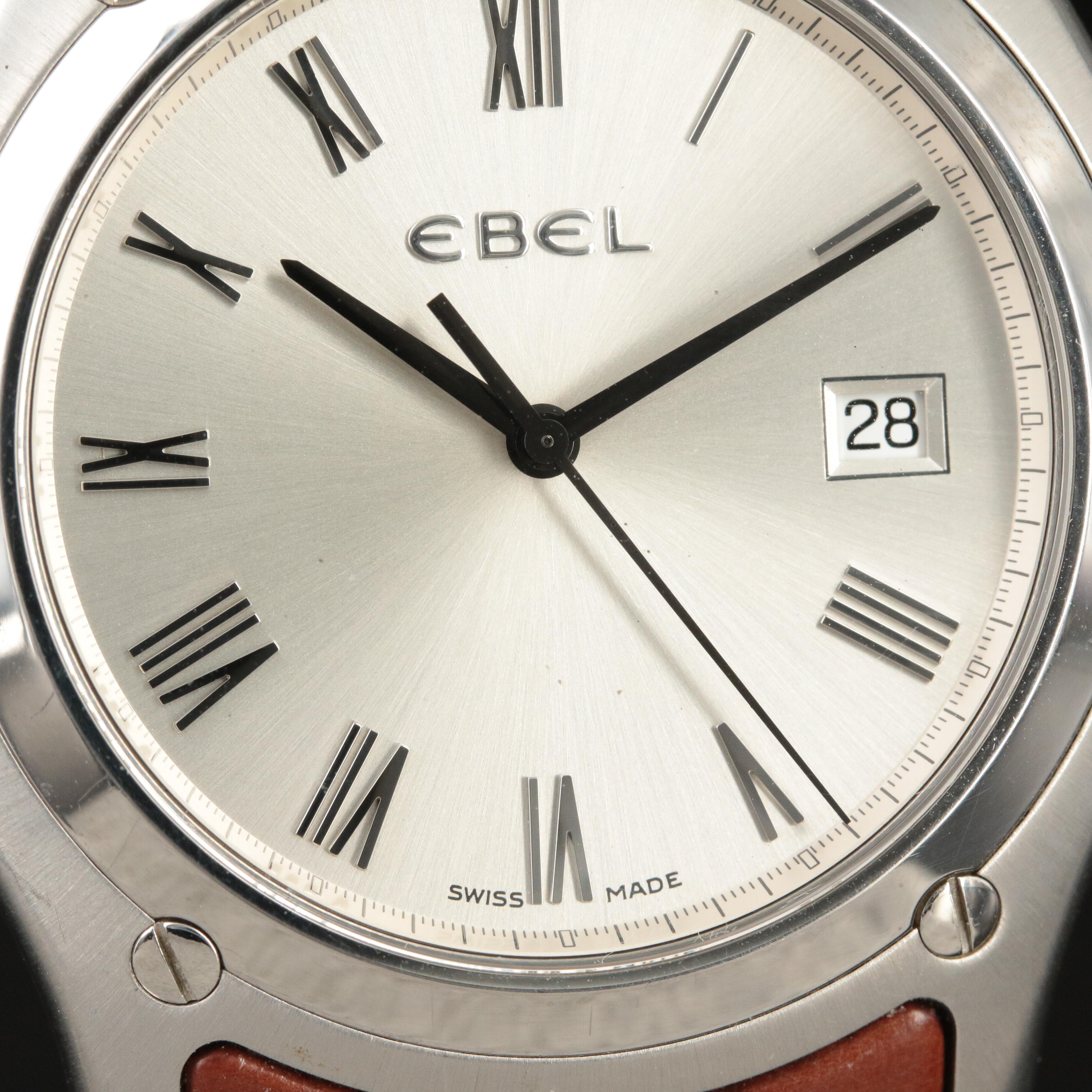 Ebel Classic Leather Strap Quartz Watch