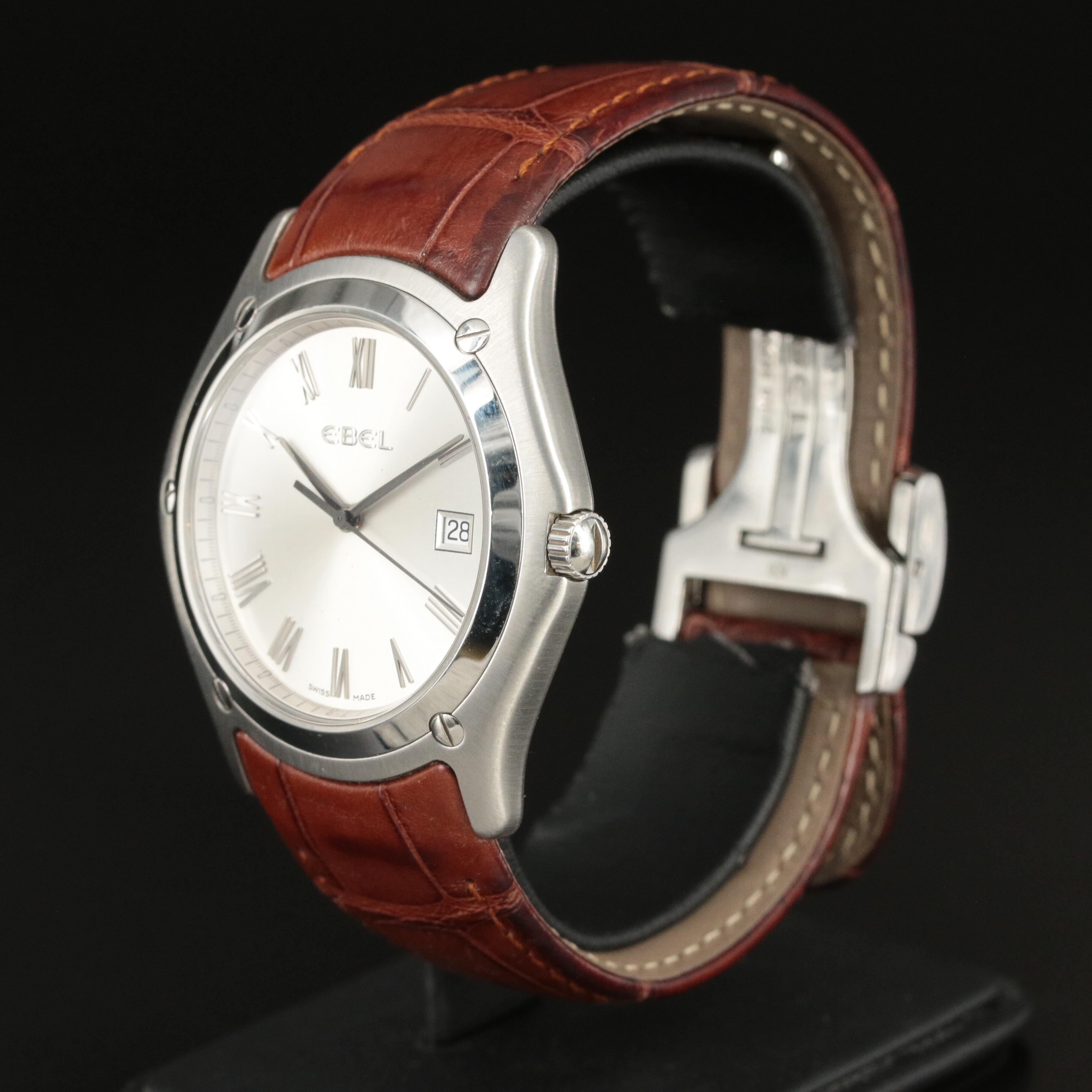 Ebel Classic Leather Strap Quartz Watch