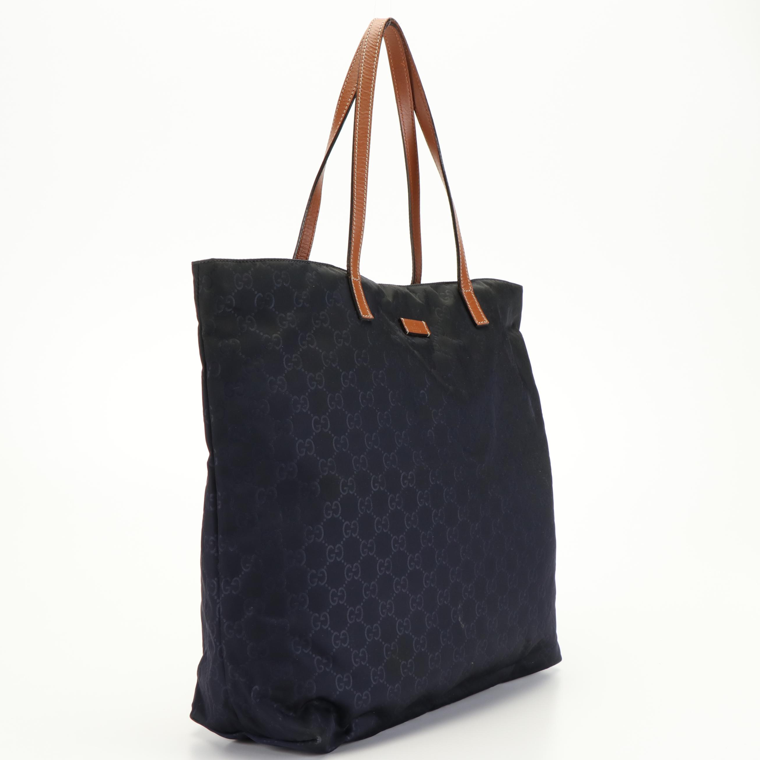 Gucci Tote Bag in Dark Blue Guccissima Monogram Nylon
